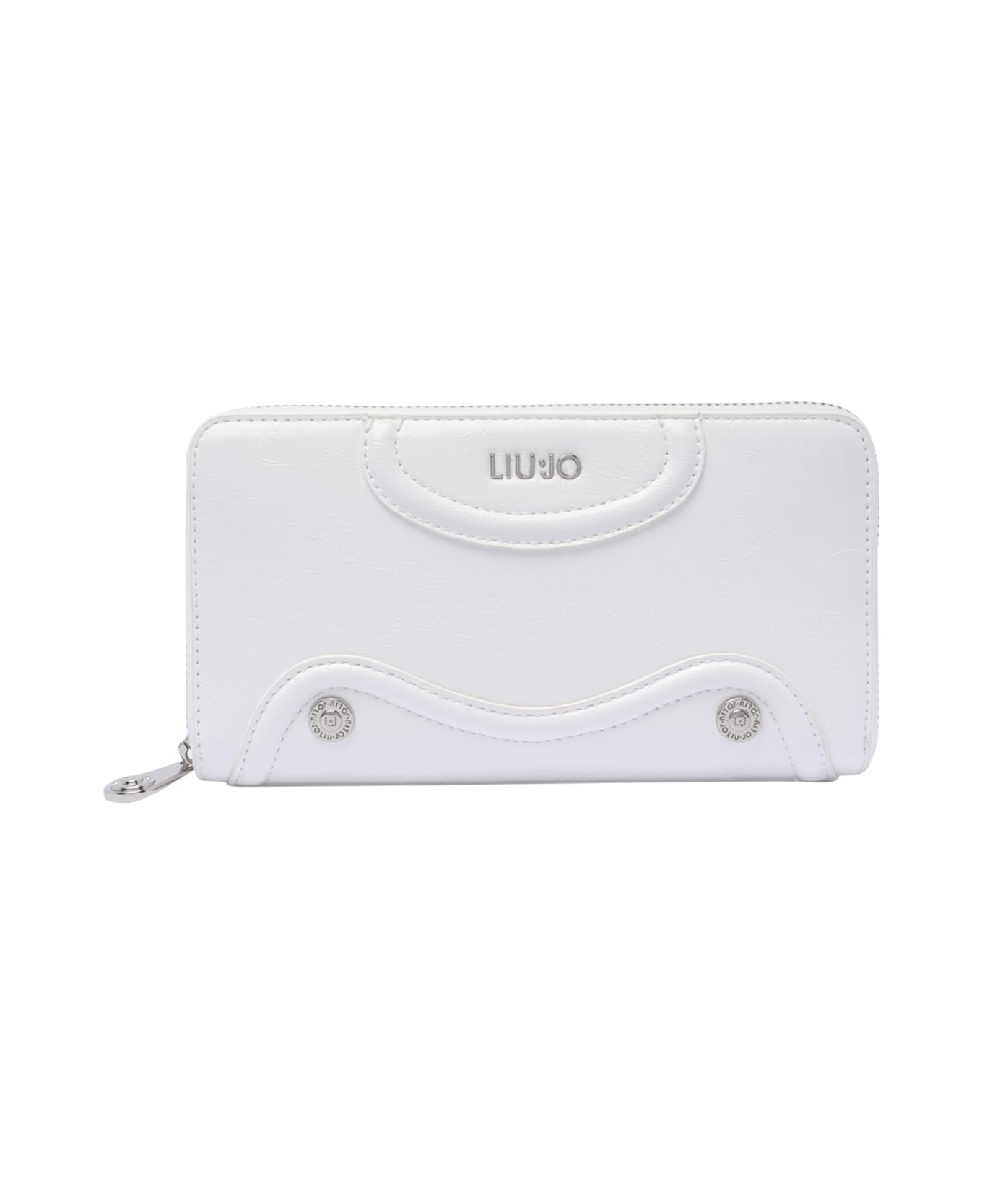 Liu-Jo Logo Zip Around Wallet - White