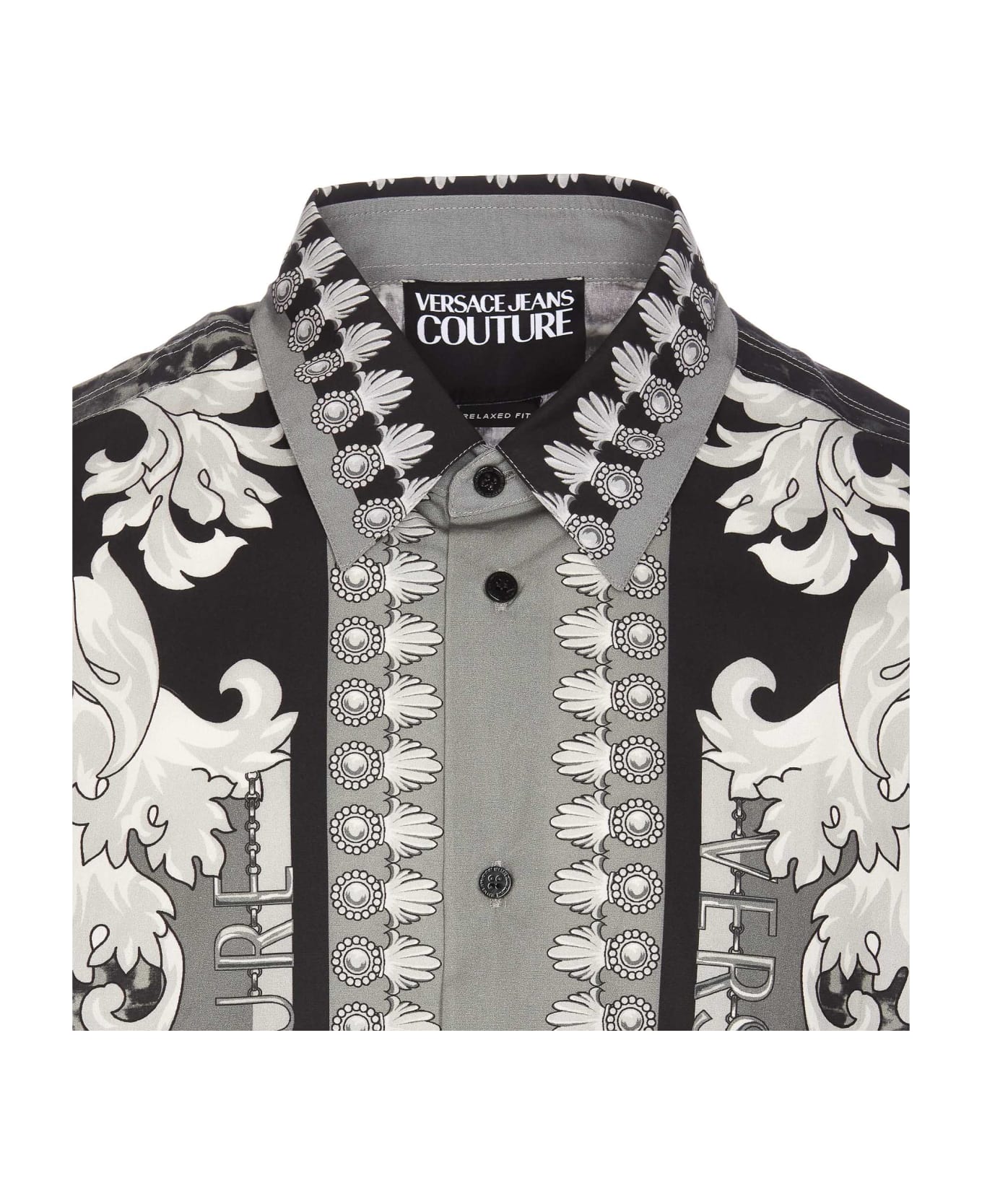 Versace Jeans Couture Pop Animal Baroque Shirt - BLACK/GREY