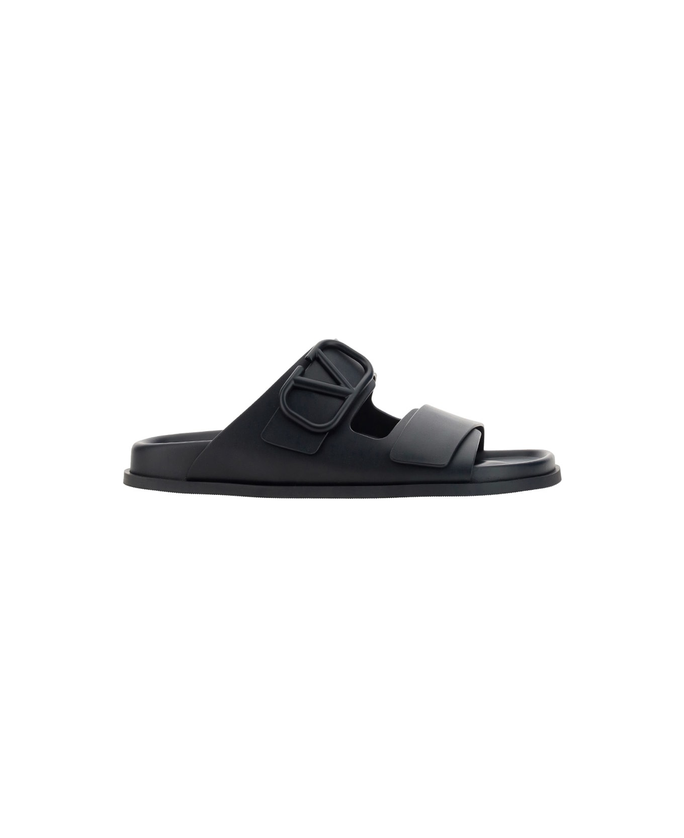 Valentino Garavani Vlogo Slide Sandals - Black