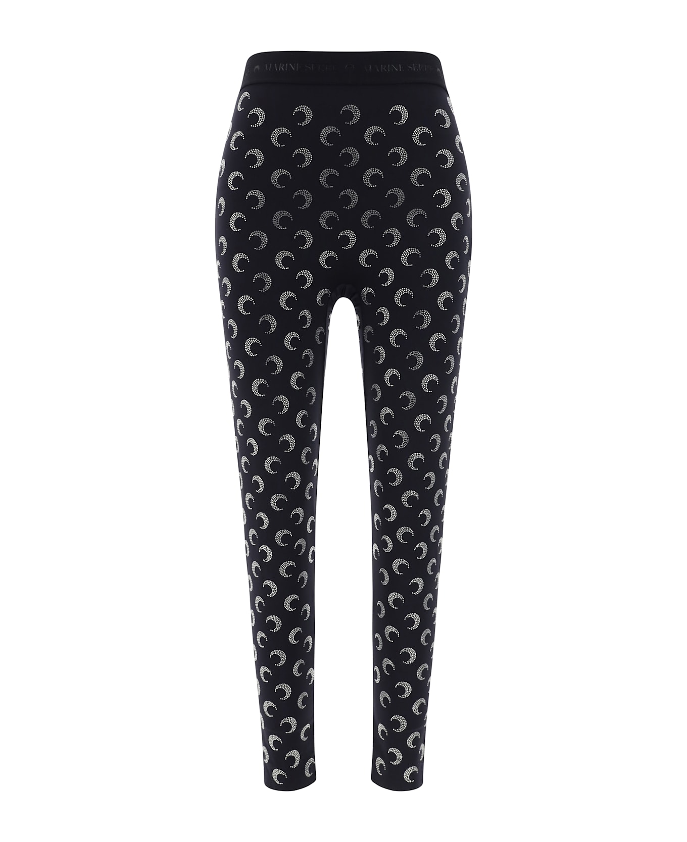 Marine Serre Leggings - Black Strass