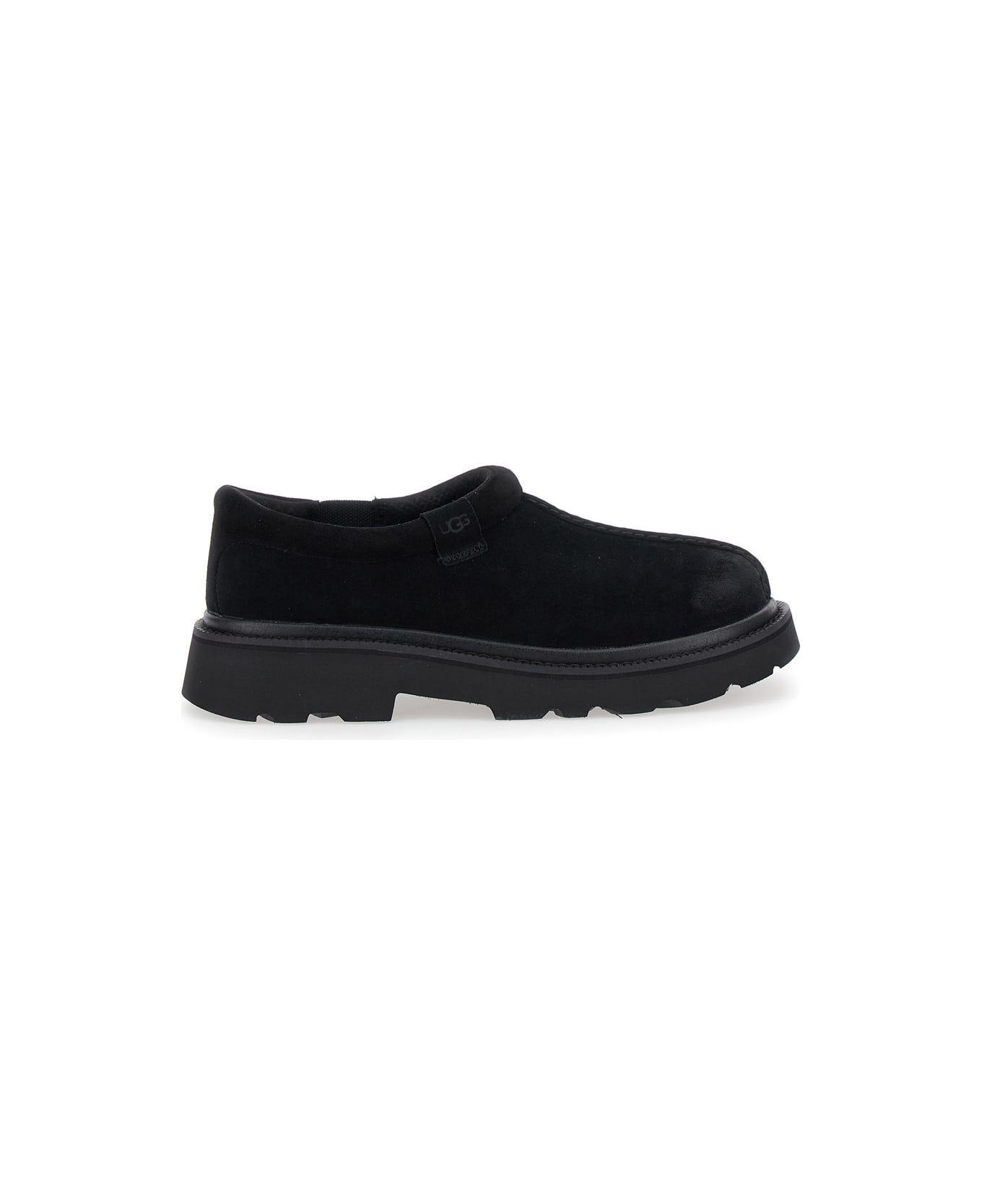 UGG 
tasman
 Black Mule With Raised Sole In Suede Man - Black