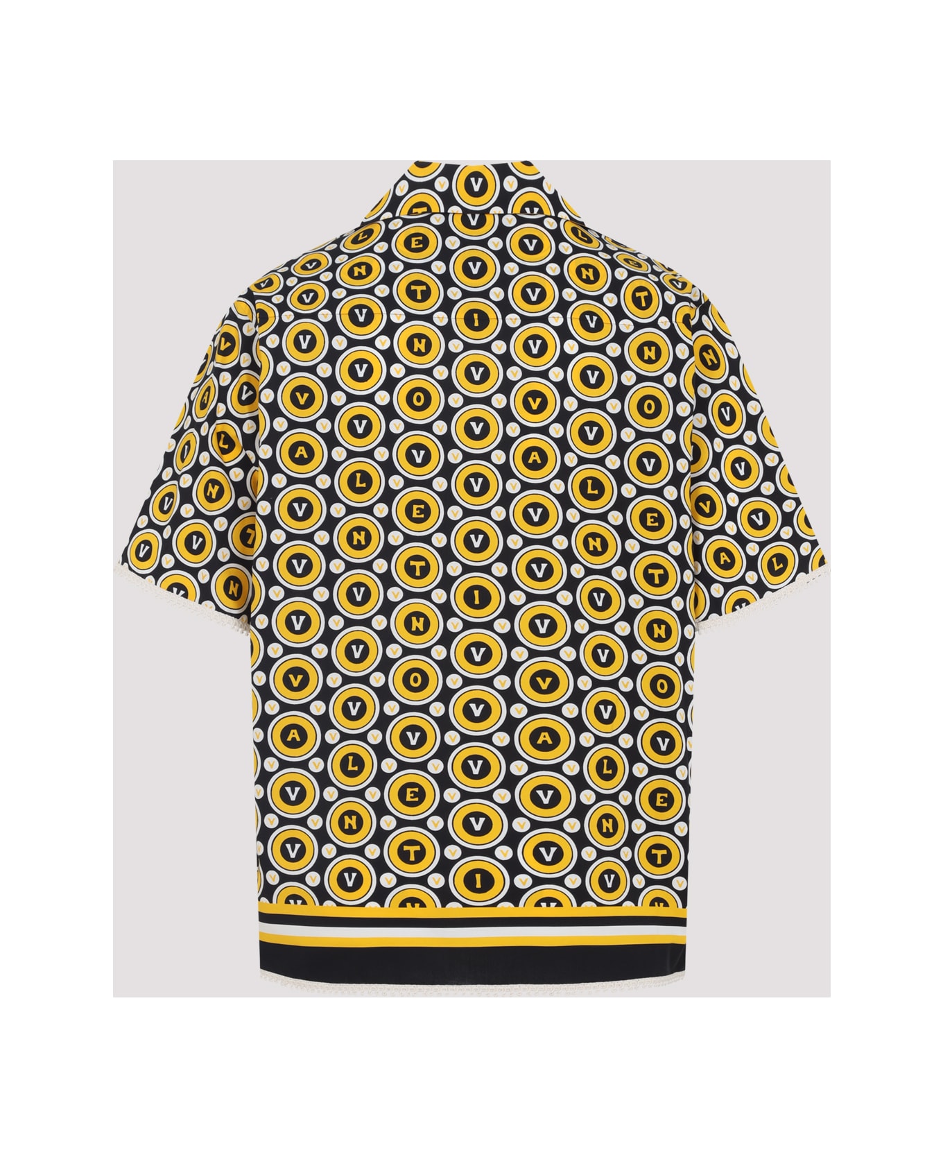 Valentino Bowling Shirt - Clp Nero Giallo Avorio