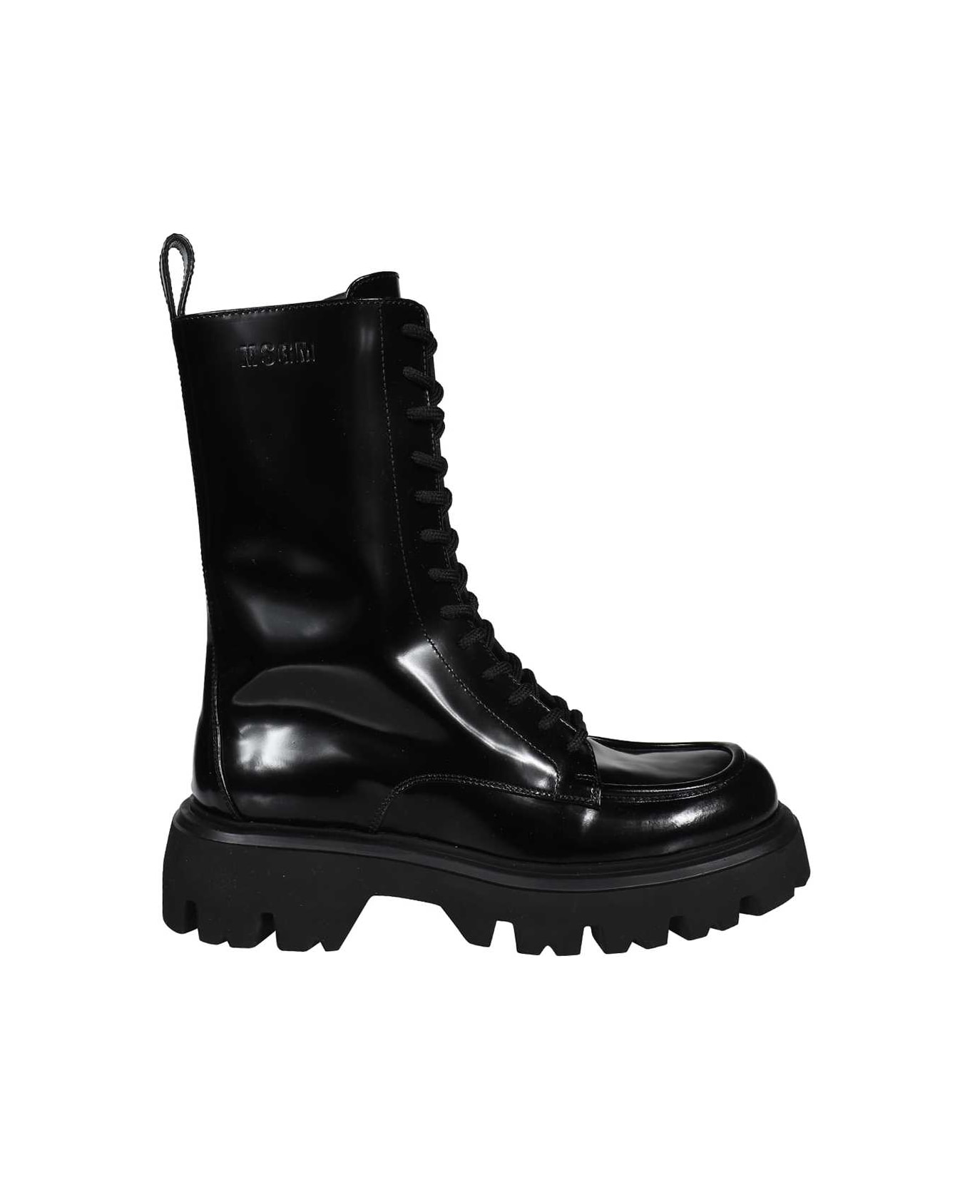 MSGM Leather Boots - black