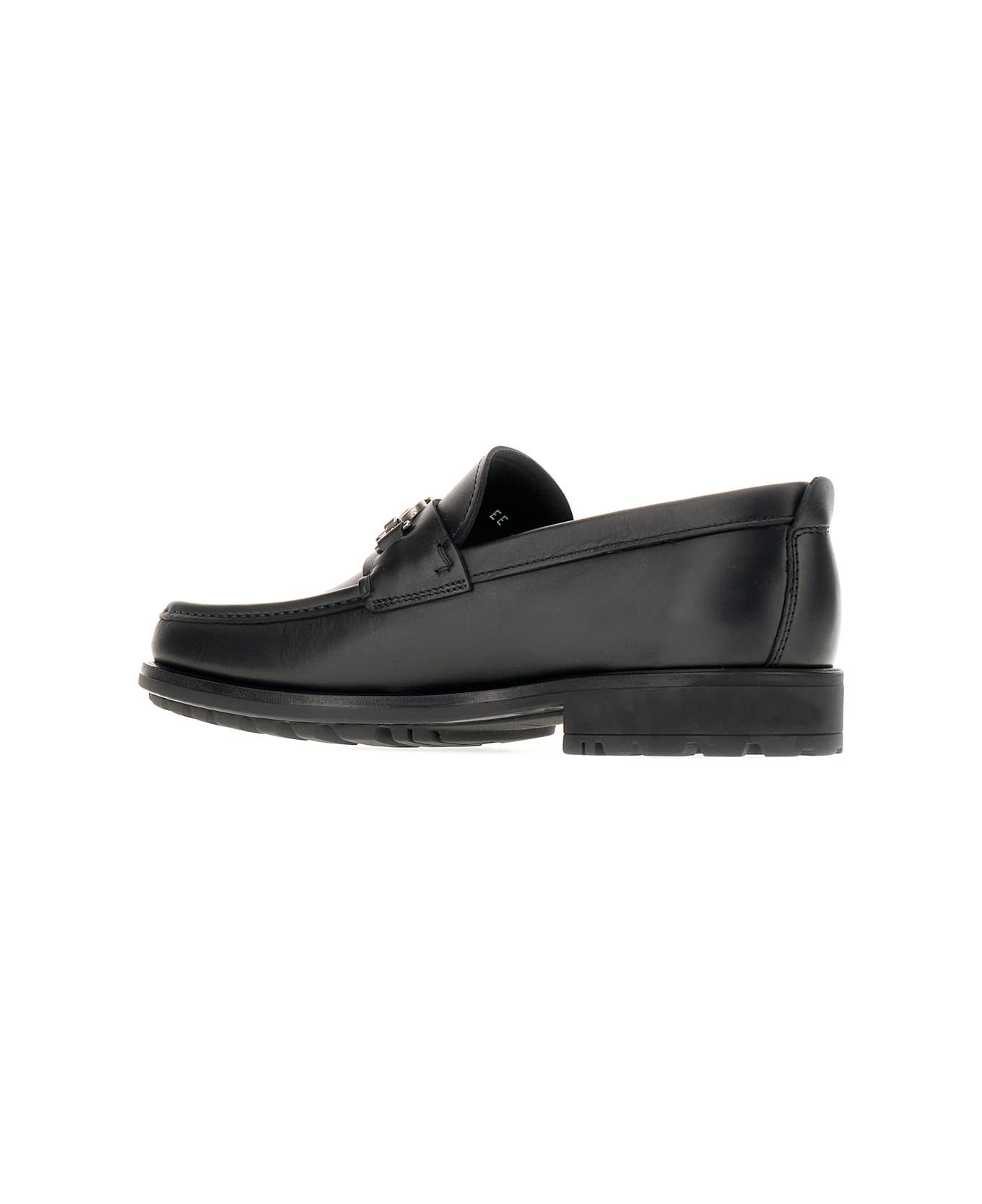 Ferragamo Black Leather Loafers - Nero