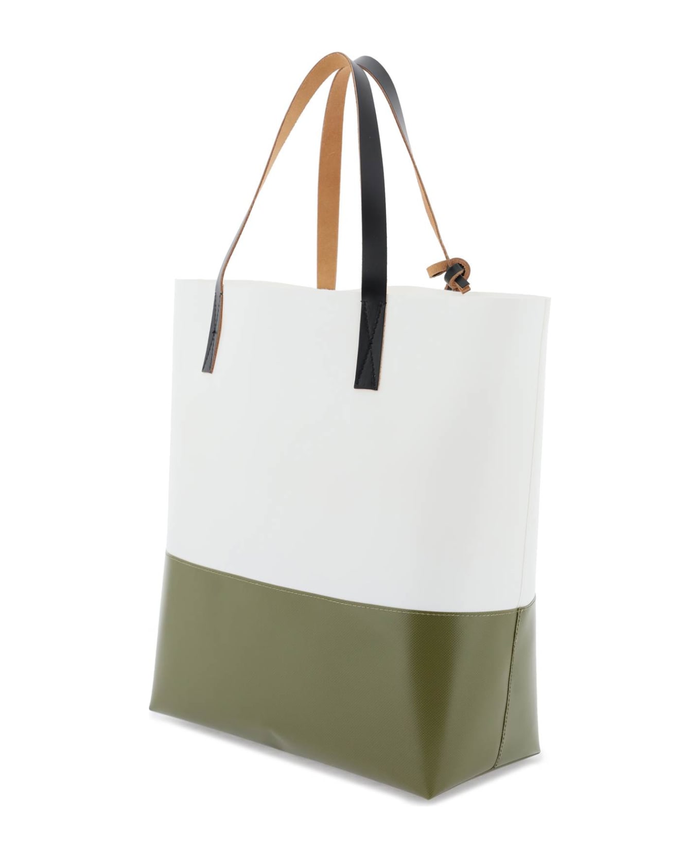 Marni Tribeca Tote Bag - LILY WHITE LEAV GREEN (Green) トートバッグ