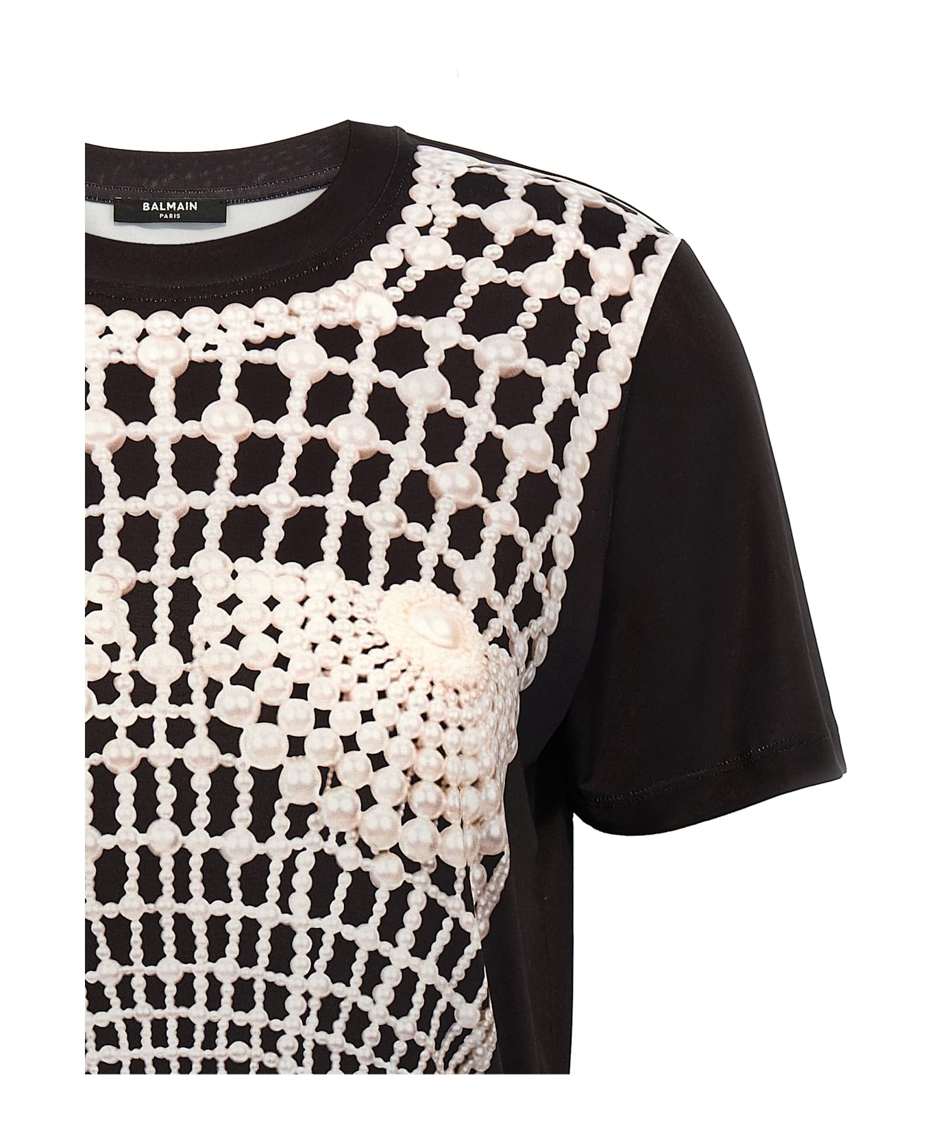 Balmain Trompe L
oeil T-shirt - Black