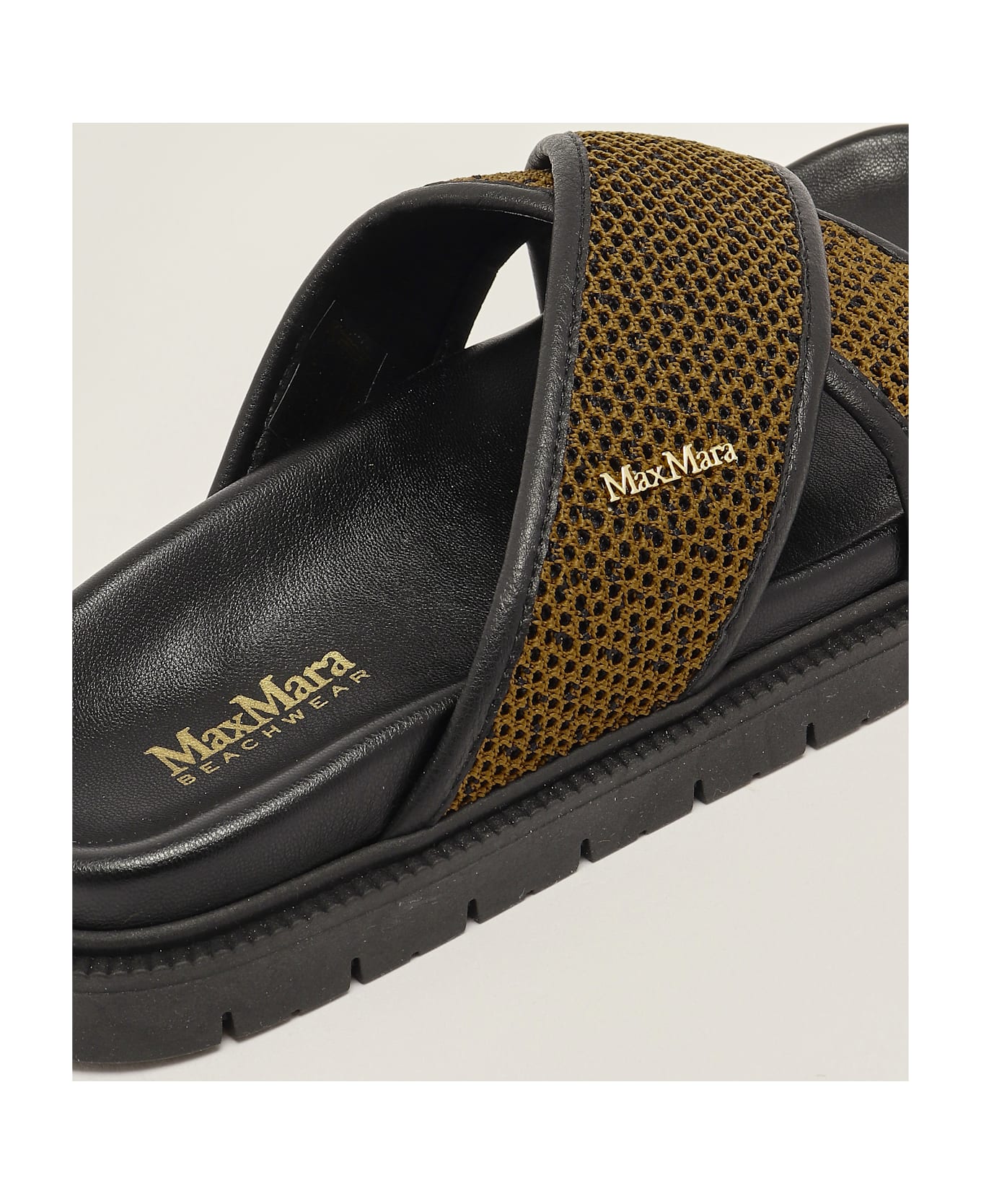 Max Mara Party Sandal - NERO-CAMMELLO サンダル