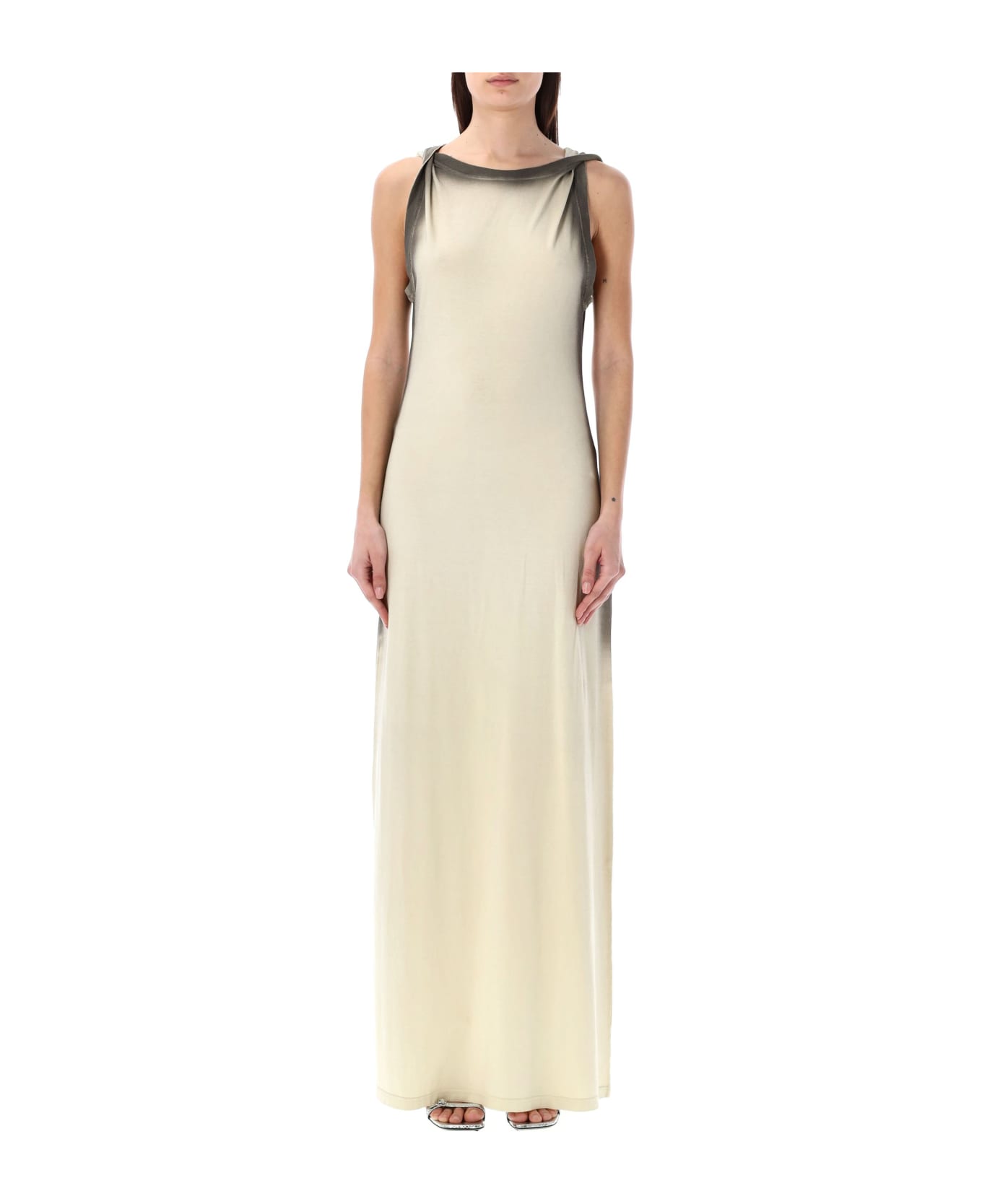 Y/Project Twisted Long Dress - BEIGE SPRAY