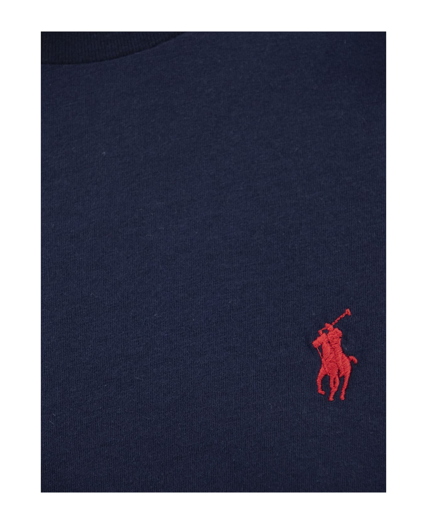 Polo Ralph Lauren Cotton T-shirt With Embroidered Logo - Blue