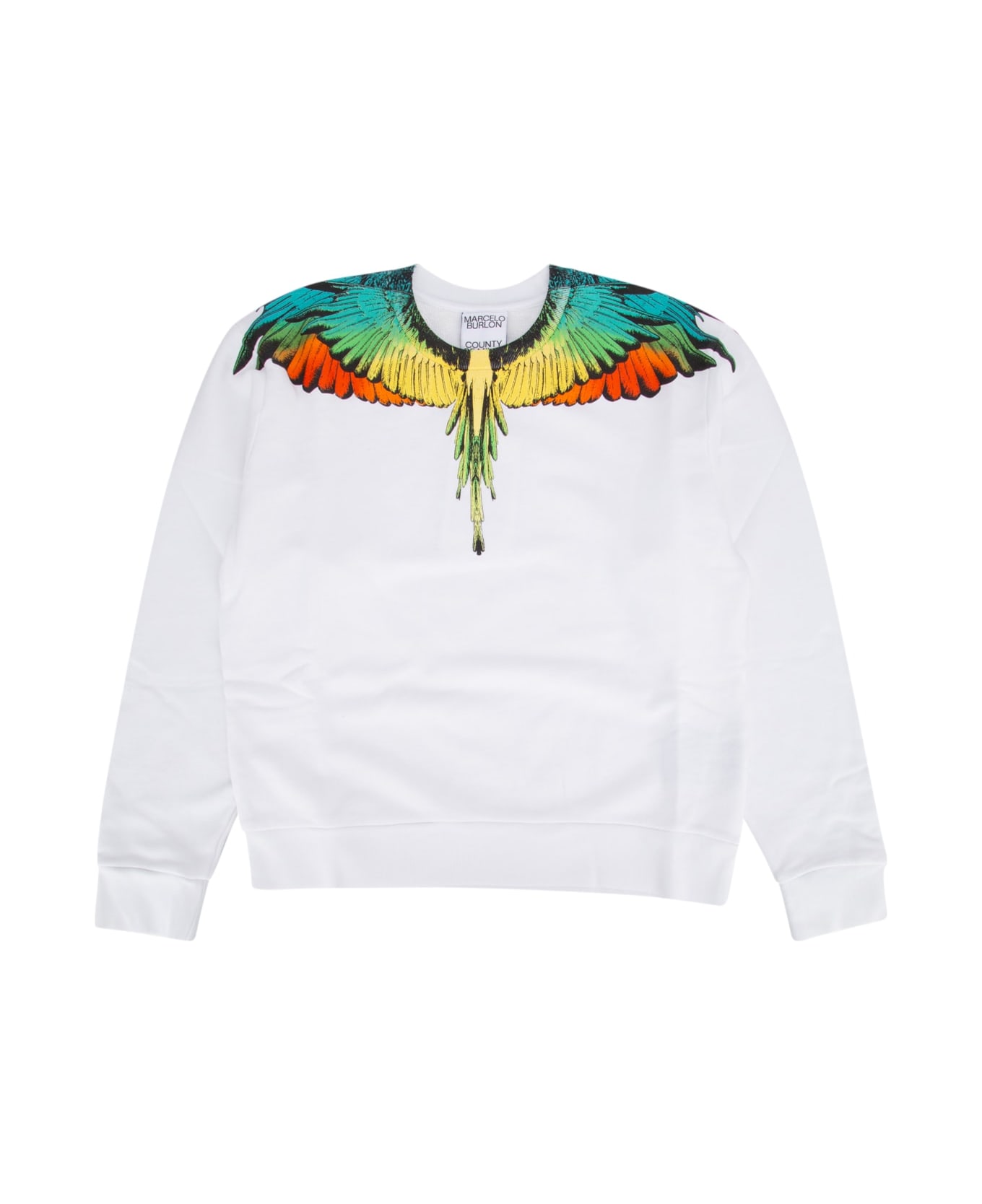 Marcelo Burlon Icon Wings Regular Crewneck White Multic - WHITEMULTIC