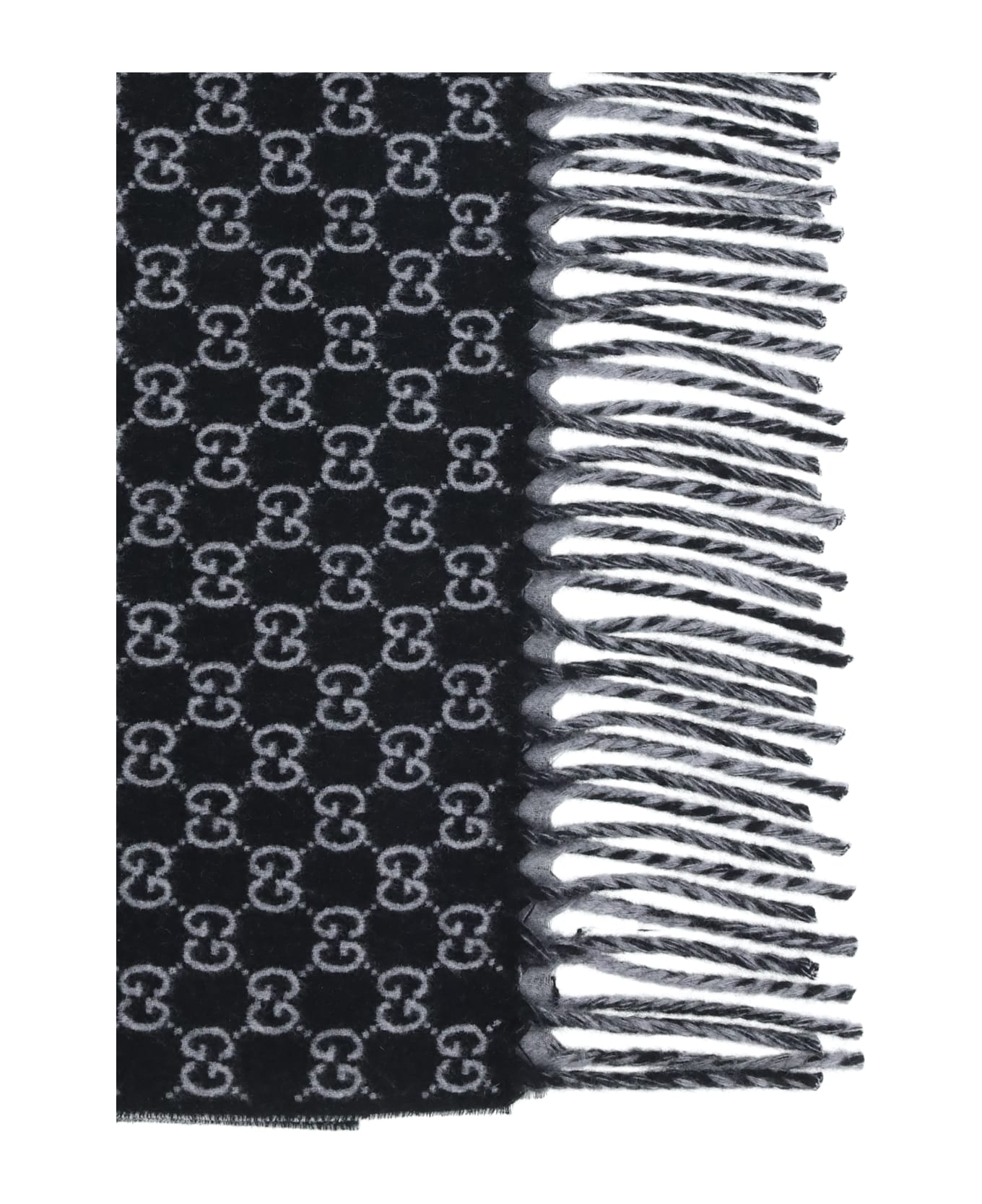 Gucci Wool And Cashmere Scarf With A Gradient Gg Motif