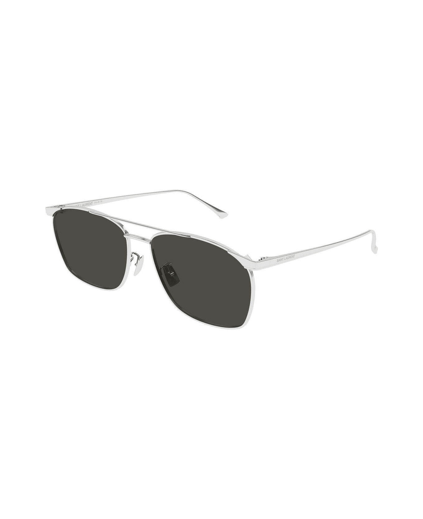 Saint Laurent Pilot-frame Sunglasses - Silver grey