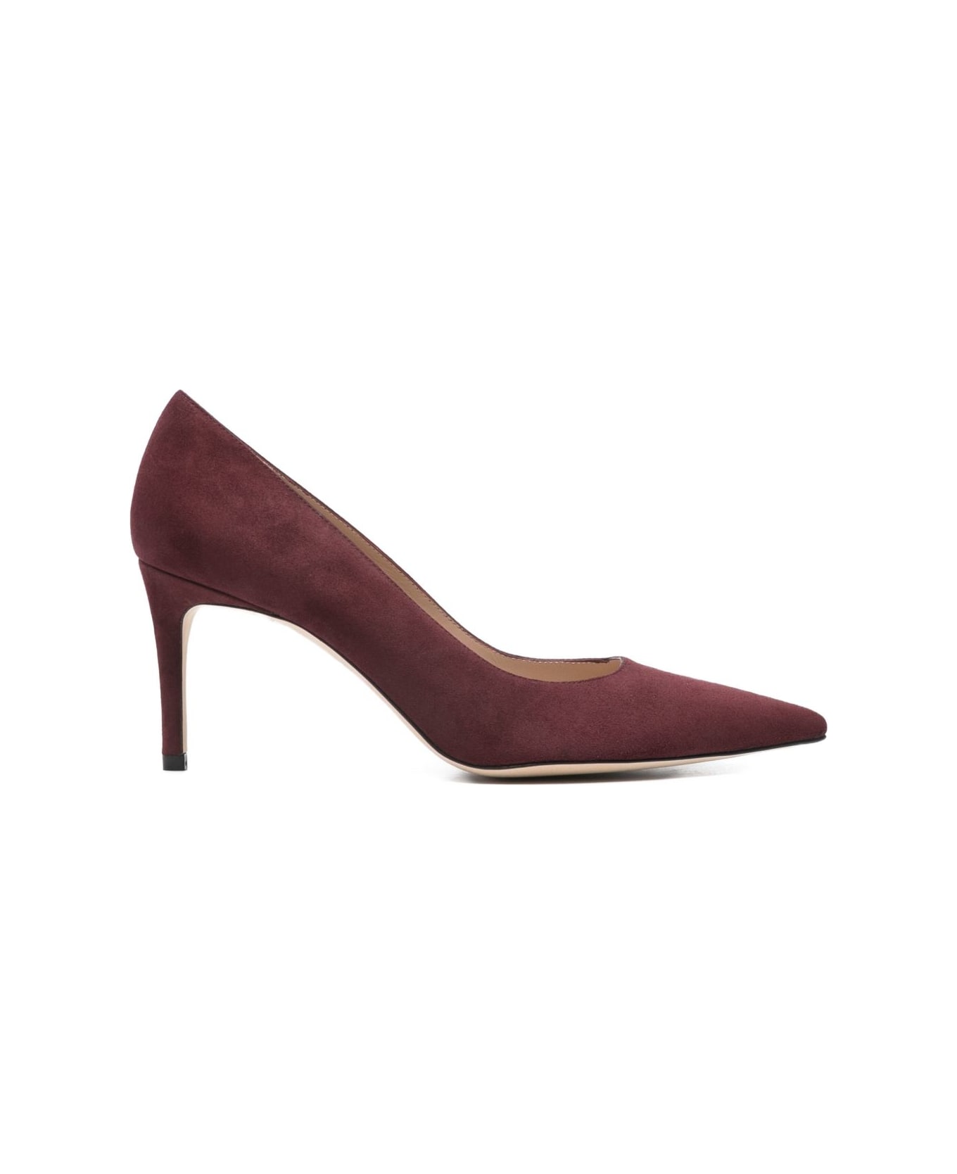 Stuart Weitzman Antique Purple Suede Heel Pump - Bordeaux