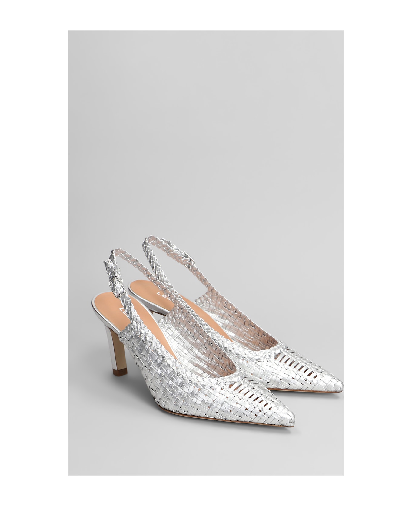 Lella Baldi Pumps In Silver Leather - silver