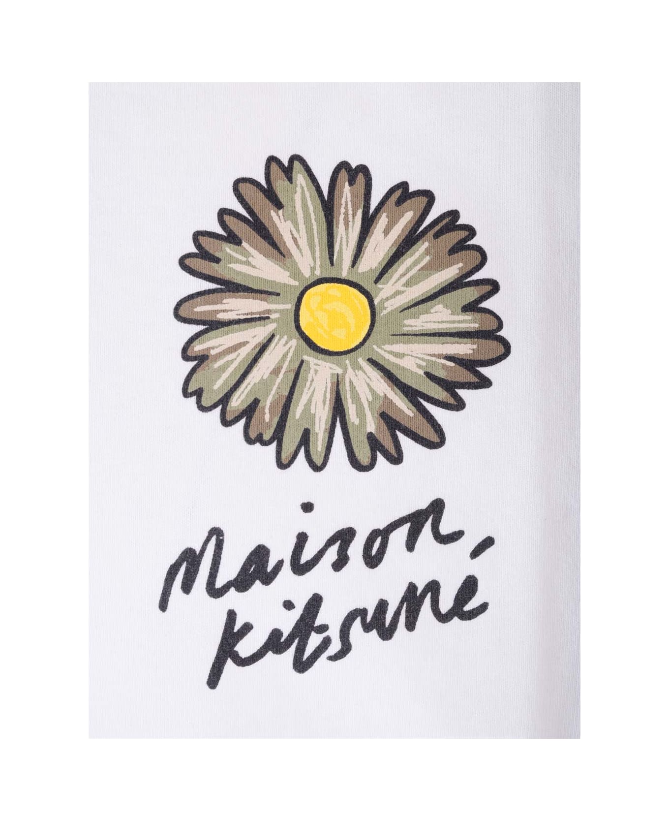 Maison Kitsuné White 'floating Flower' T-shirt - White