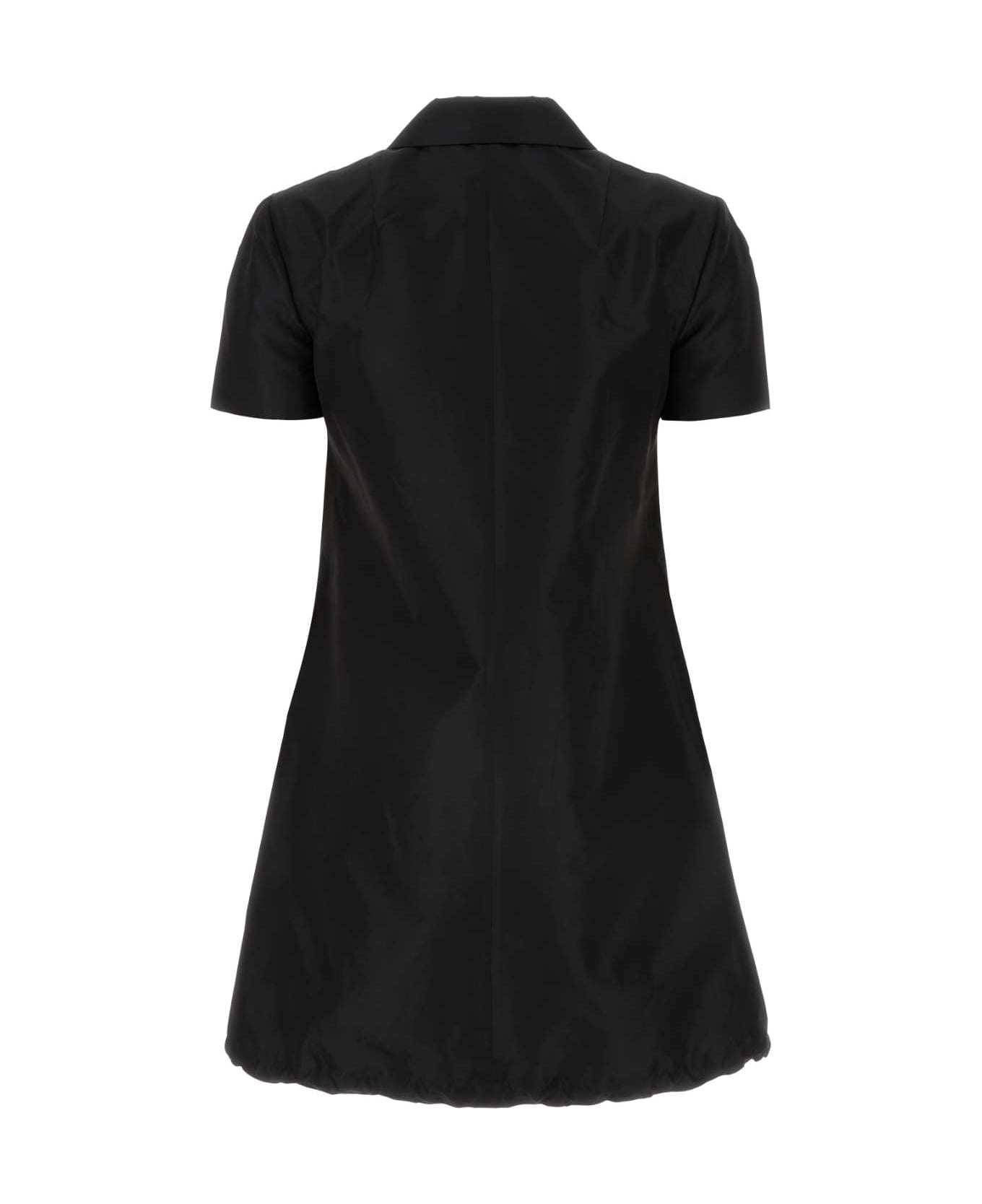 Prada Black Faille Mini Dress - NERO