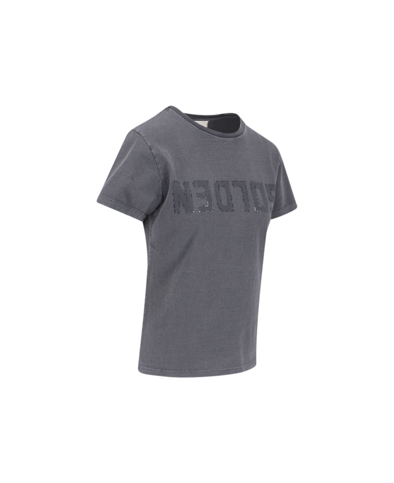 Golden Goose Logo Printed Crewneck T-shirt - Grey Tシャツ
