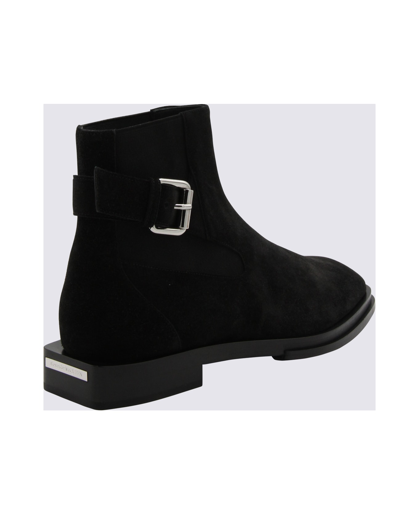 Alexander McQueen Black Suede Boots - Black