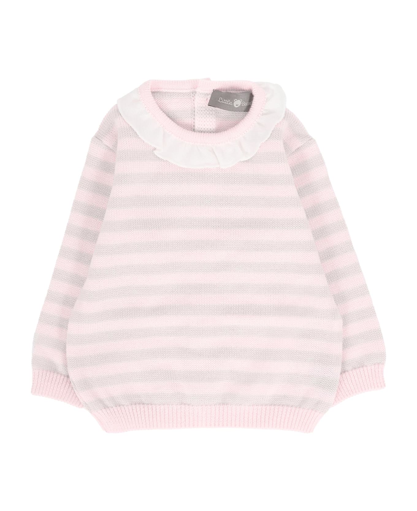 Little Bear Pink Sweater For Baby Girl - Pink