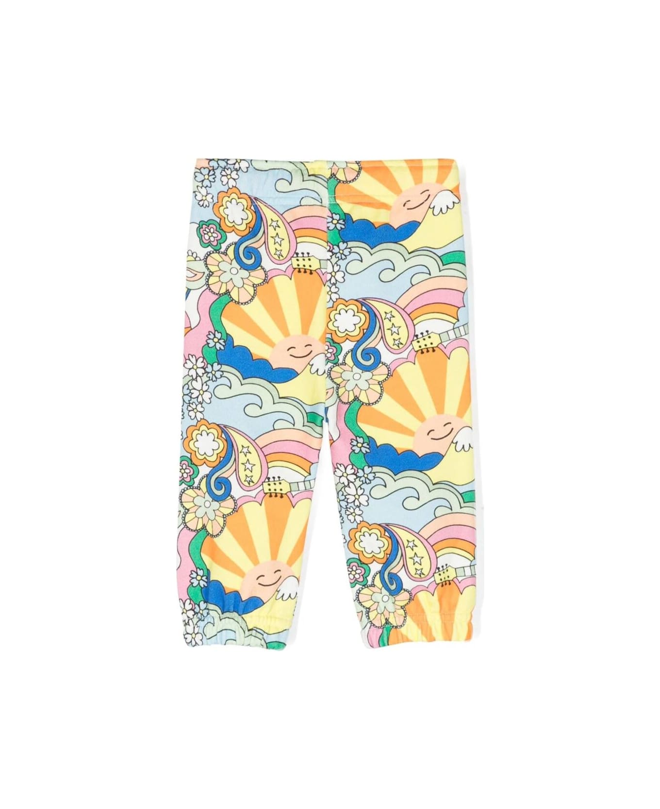 Stella McCartney Kids Track Pants With All-over Stardust Print In Multicolored Cotton Baby - Multicolor
