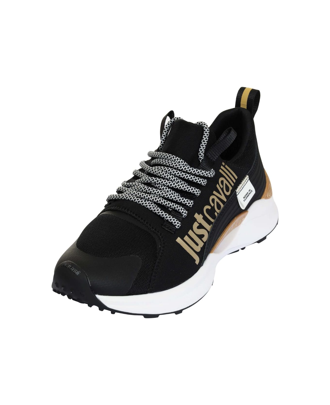 Just Cavalli Black Low Top Sneakers - Black