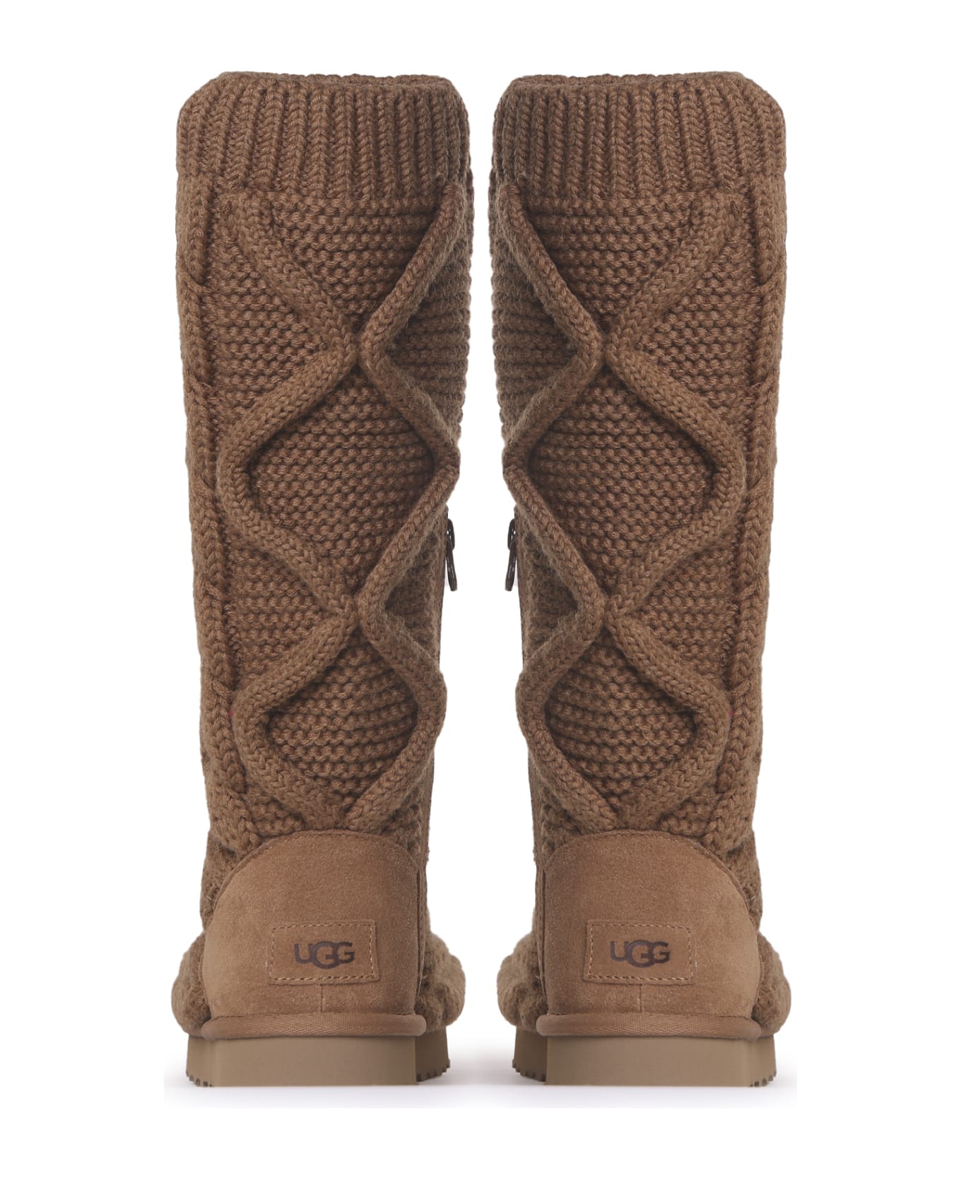 UGG Classic Tall Chunky Knit Boots - Chestnut