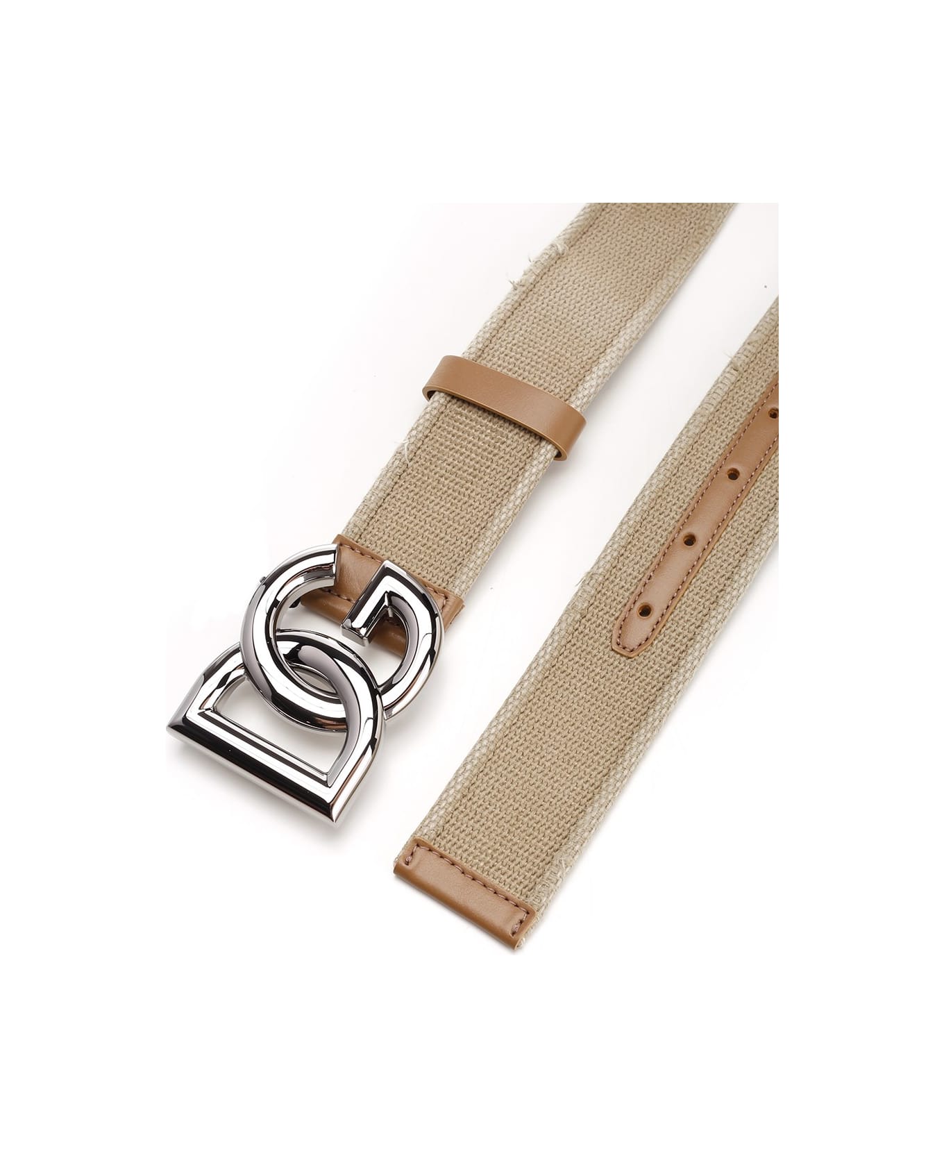 Dolce & Gabbana Beige Fabric Belt - Beige