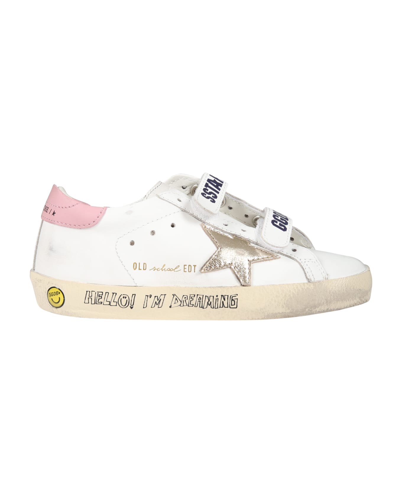 Golden Goose White Sneakers For Girl With Star - White