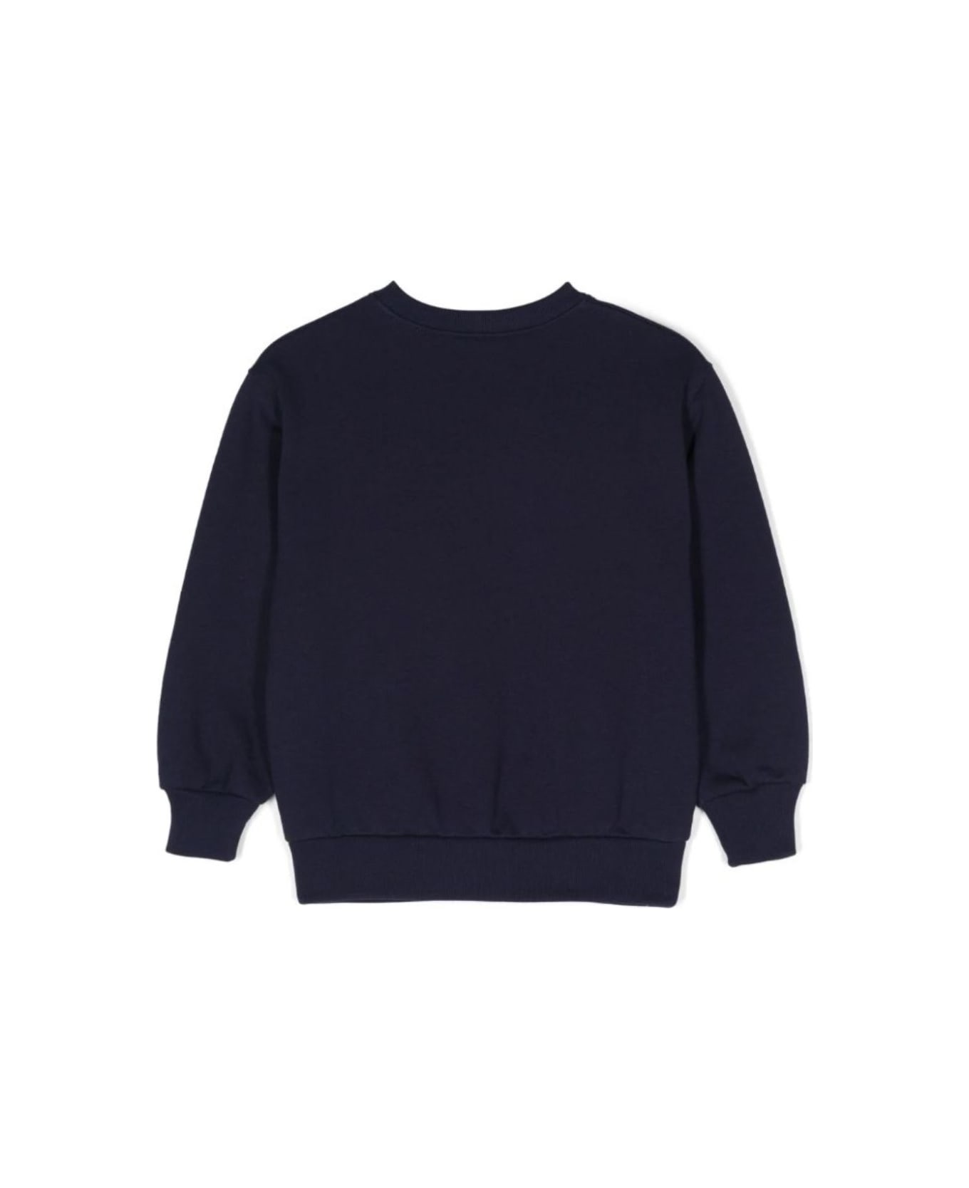 Gucci Black Crewneck Sweatshirt With Web Detail In Jersey Boy - Blu