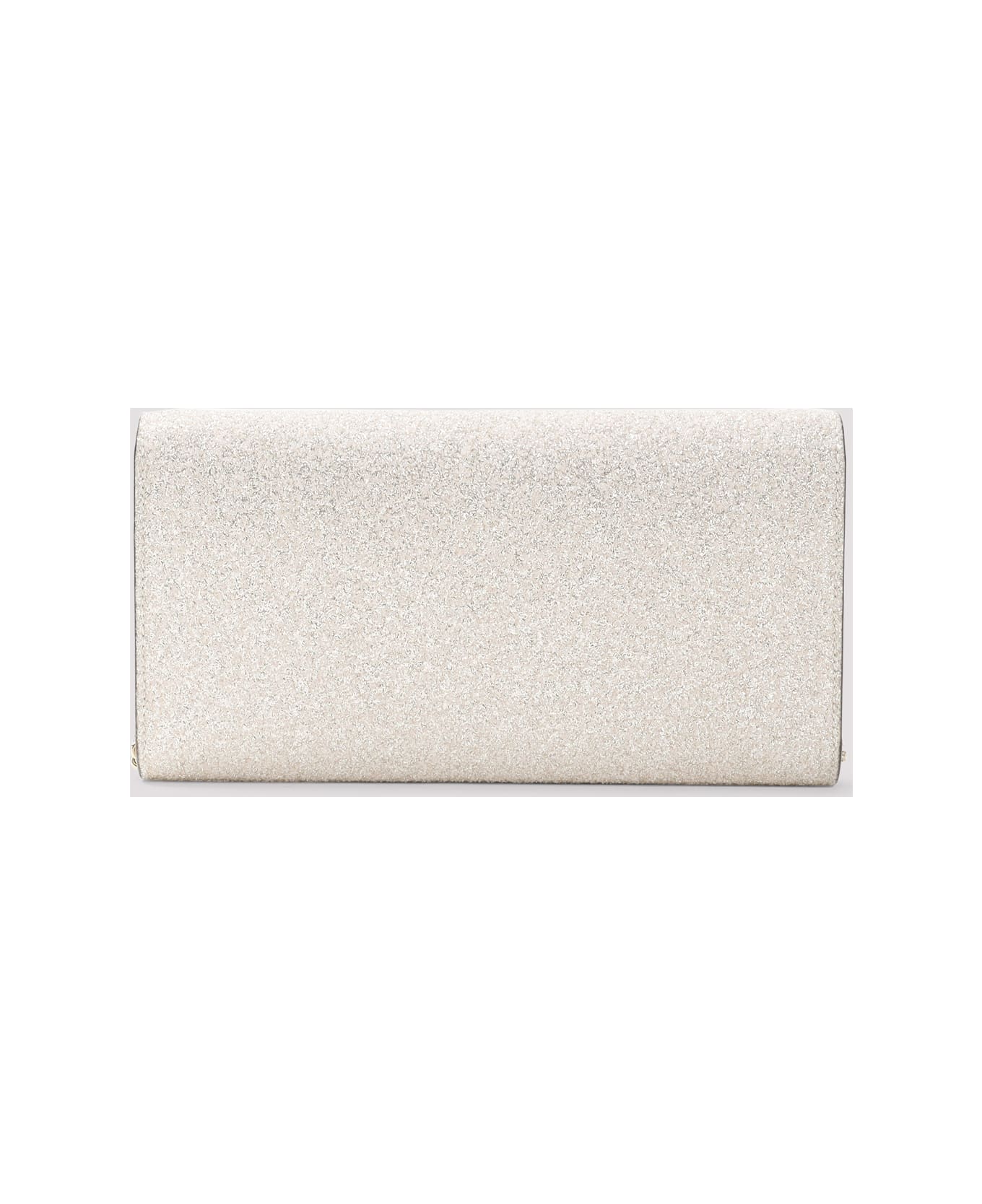 Jimmy Choo Emmie Glitter Clutch - Light Soft Gold