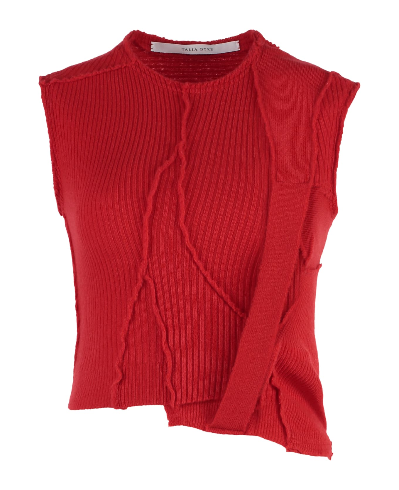 Talia Byre Merino Wool Tank Top - red