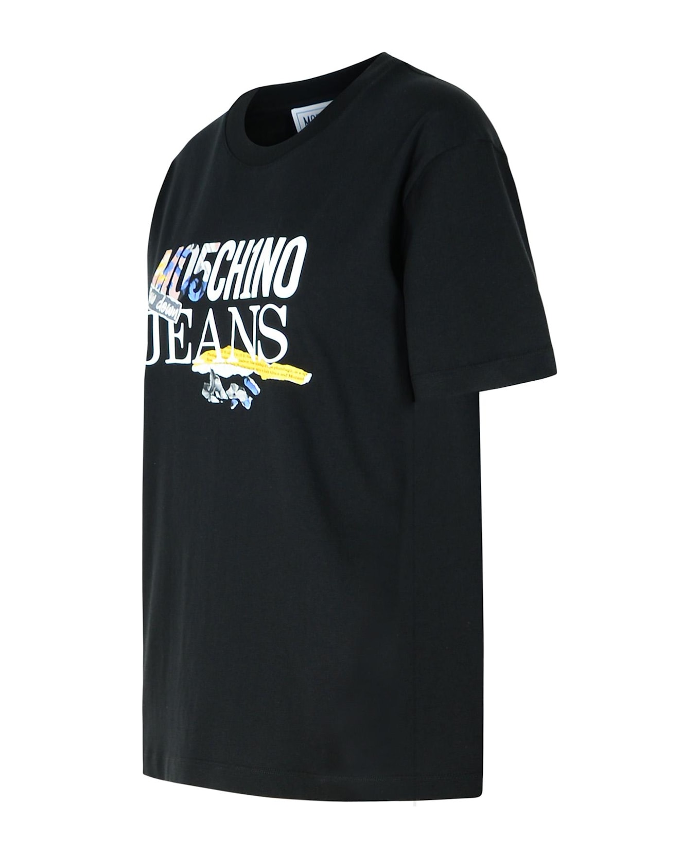M05CH1N0 Jeans Black Cotton T-shirt - Black