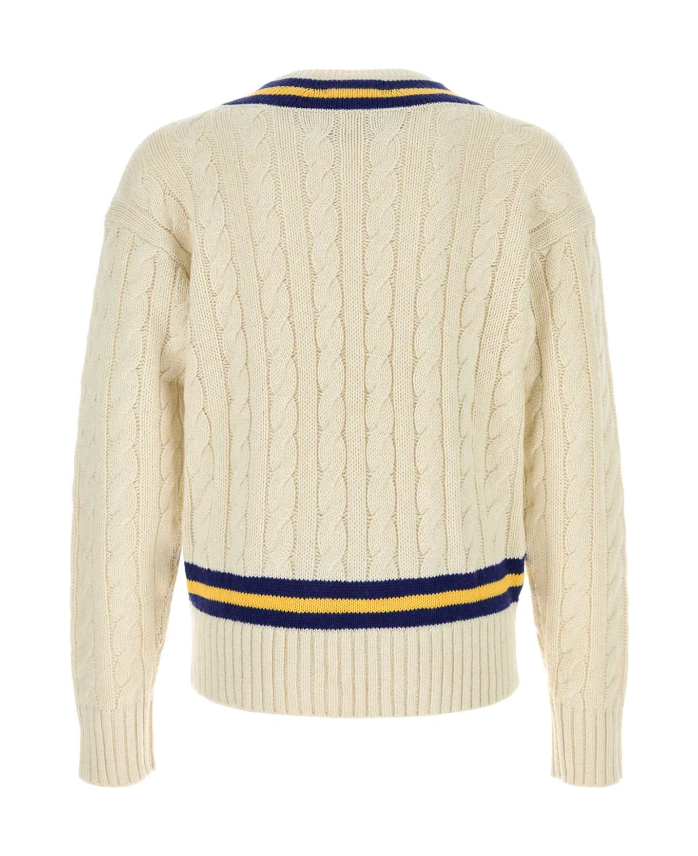 Polo Ralph Lauren Ivory Cotton Blend Sweater - CREAMCOMBO