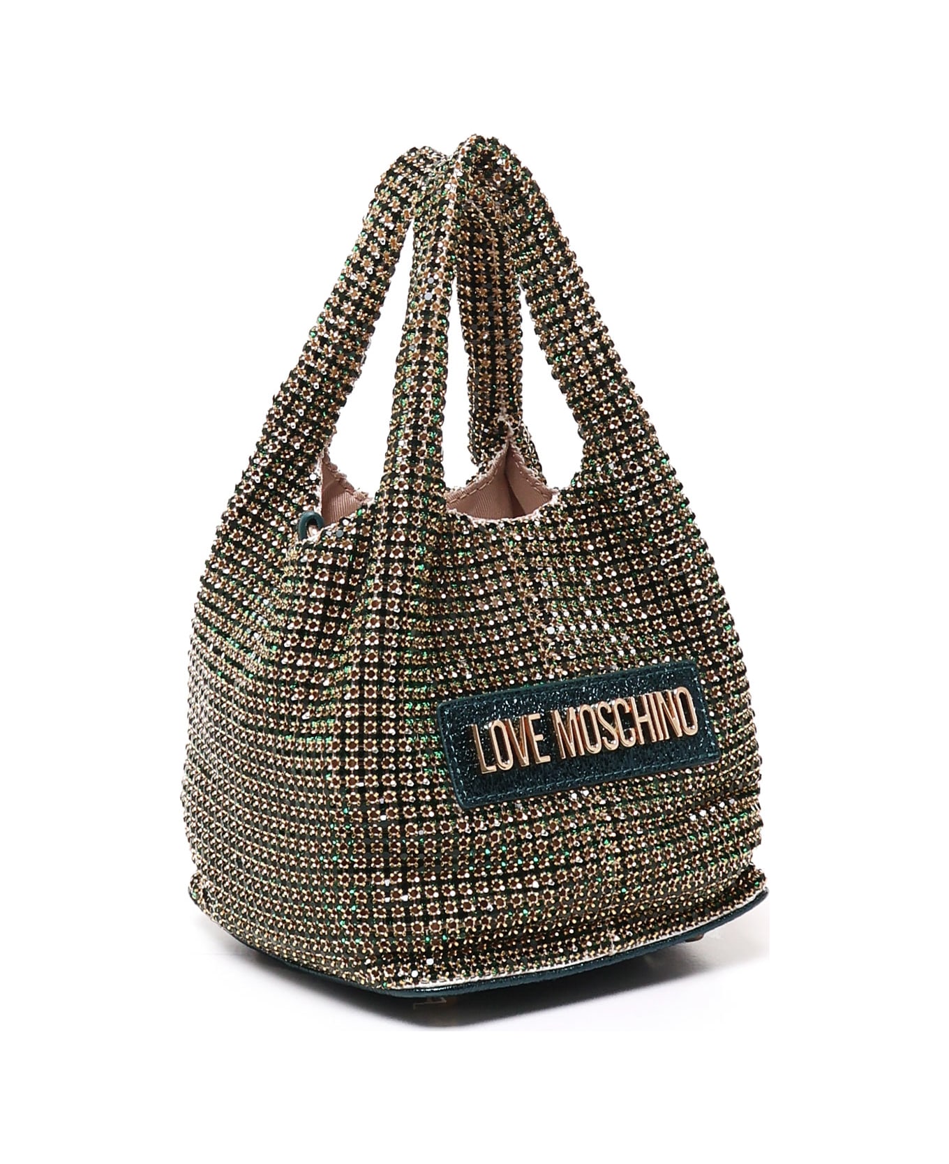 Love Moschino Stone Strass Mini Bag - Emerald