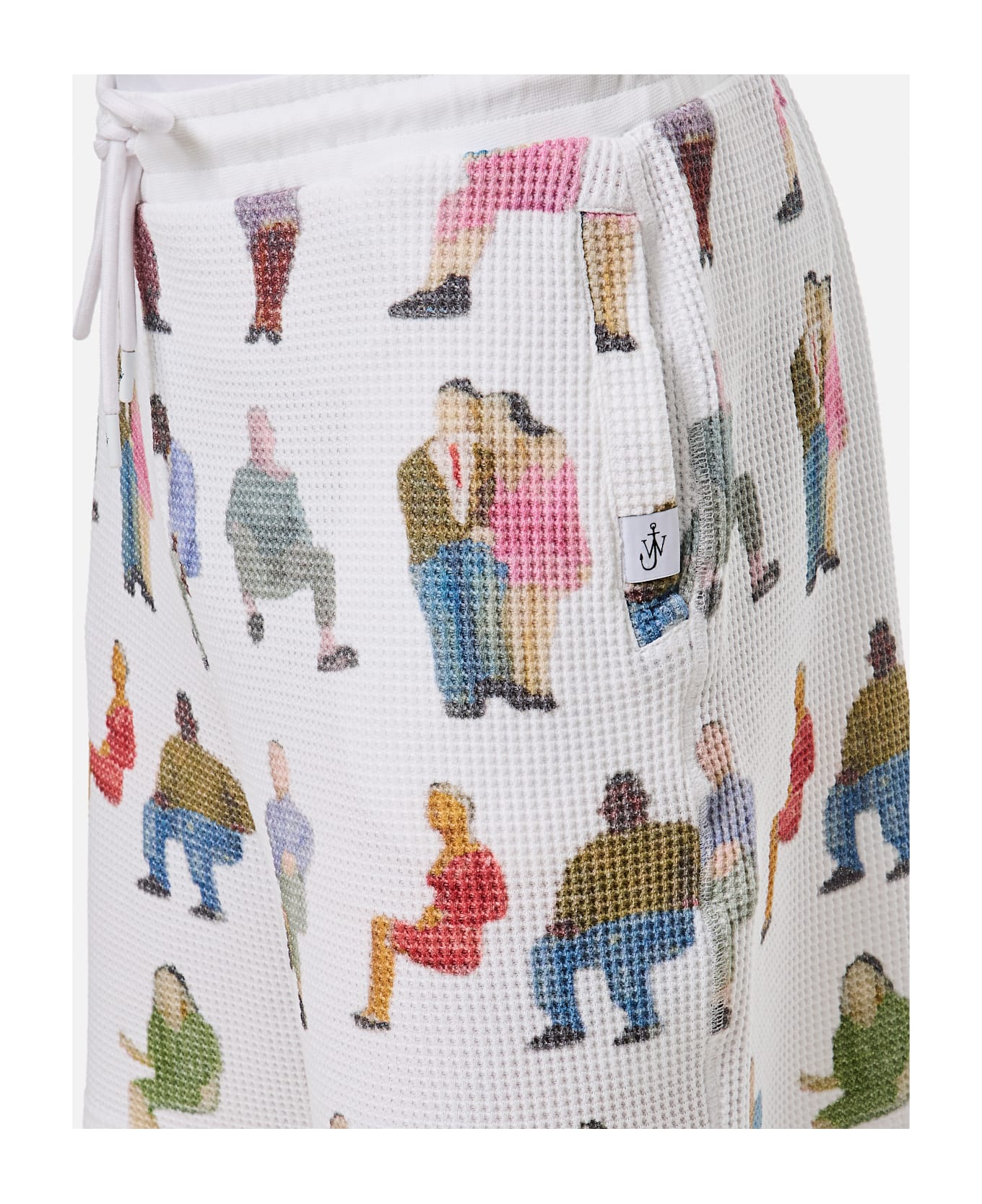 J.W. Anderson Printed Waffle Shorts - White
