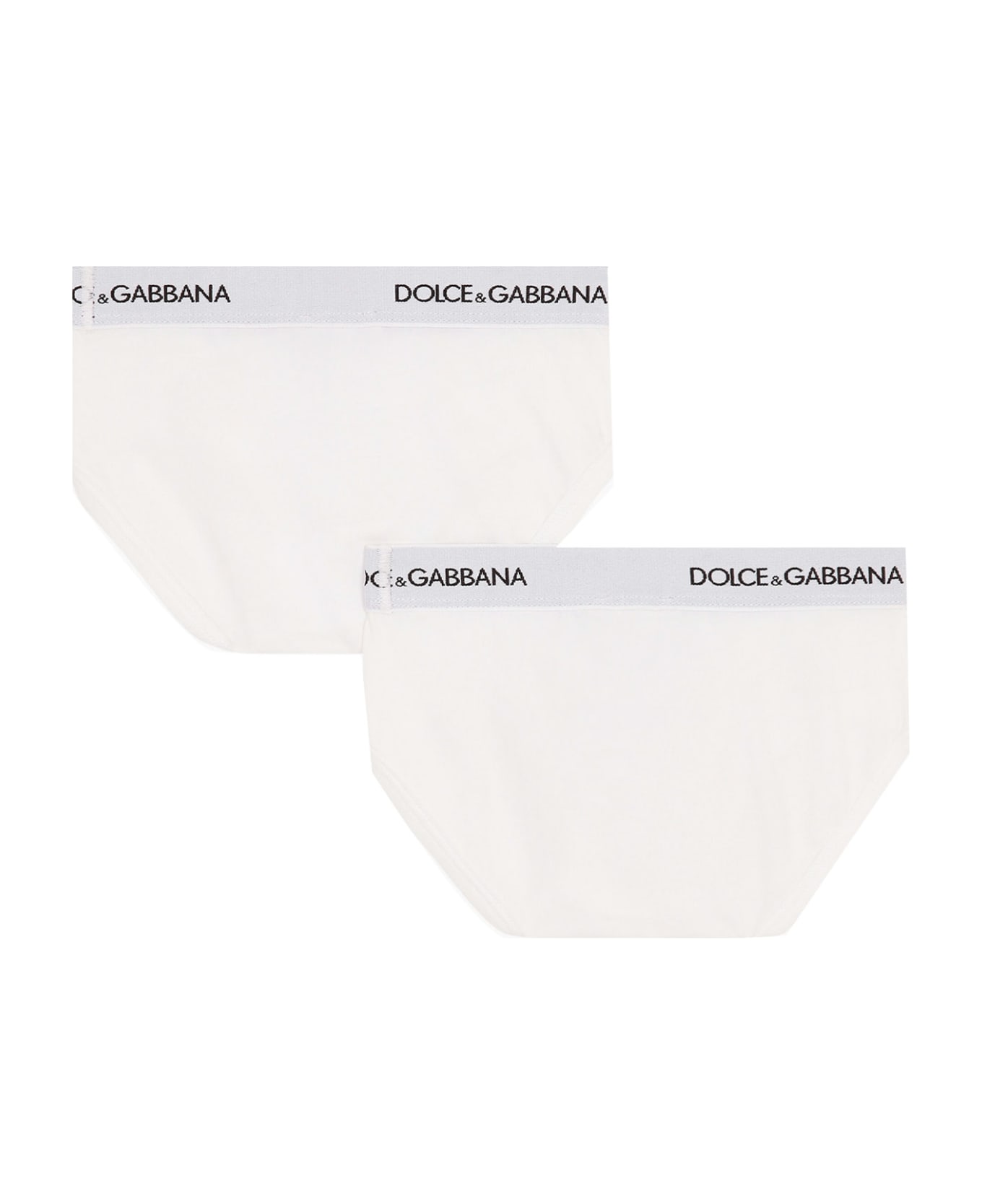 Dolce print & Gabbana Pack Of 2 Stretch Jersey Slip - White