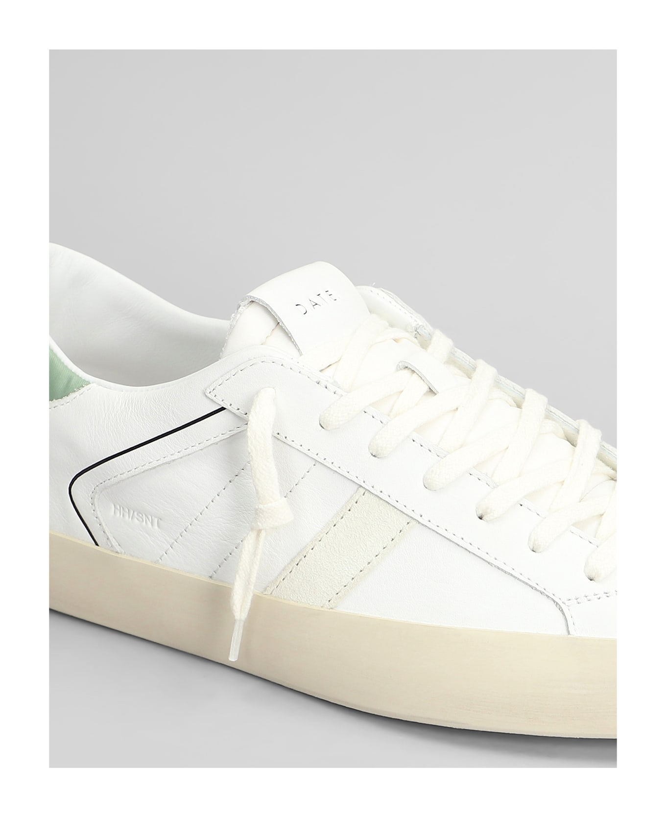 D.A.T.E. Hill Low Sneakers In White Suede And Leather - white