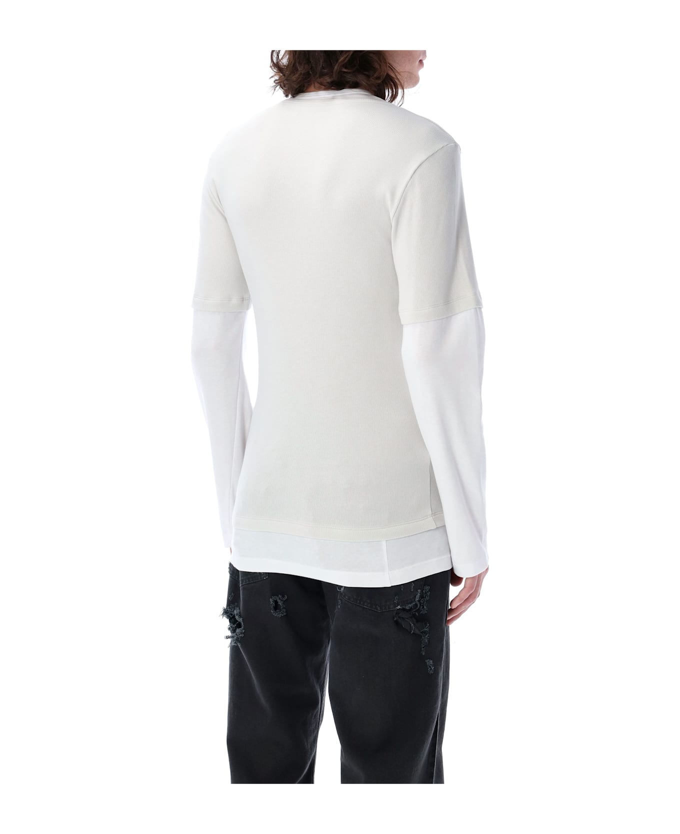Magliano Double Tshirt Long Sleeve - MASTICE WHITE