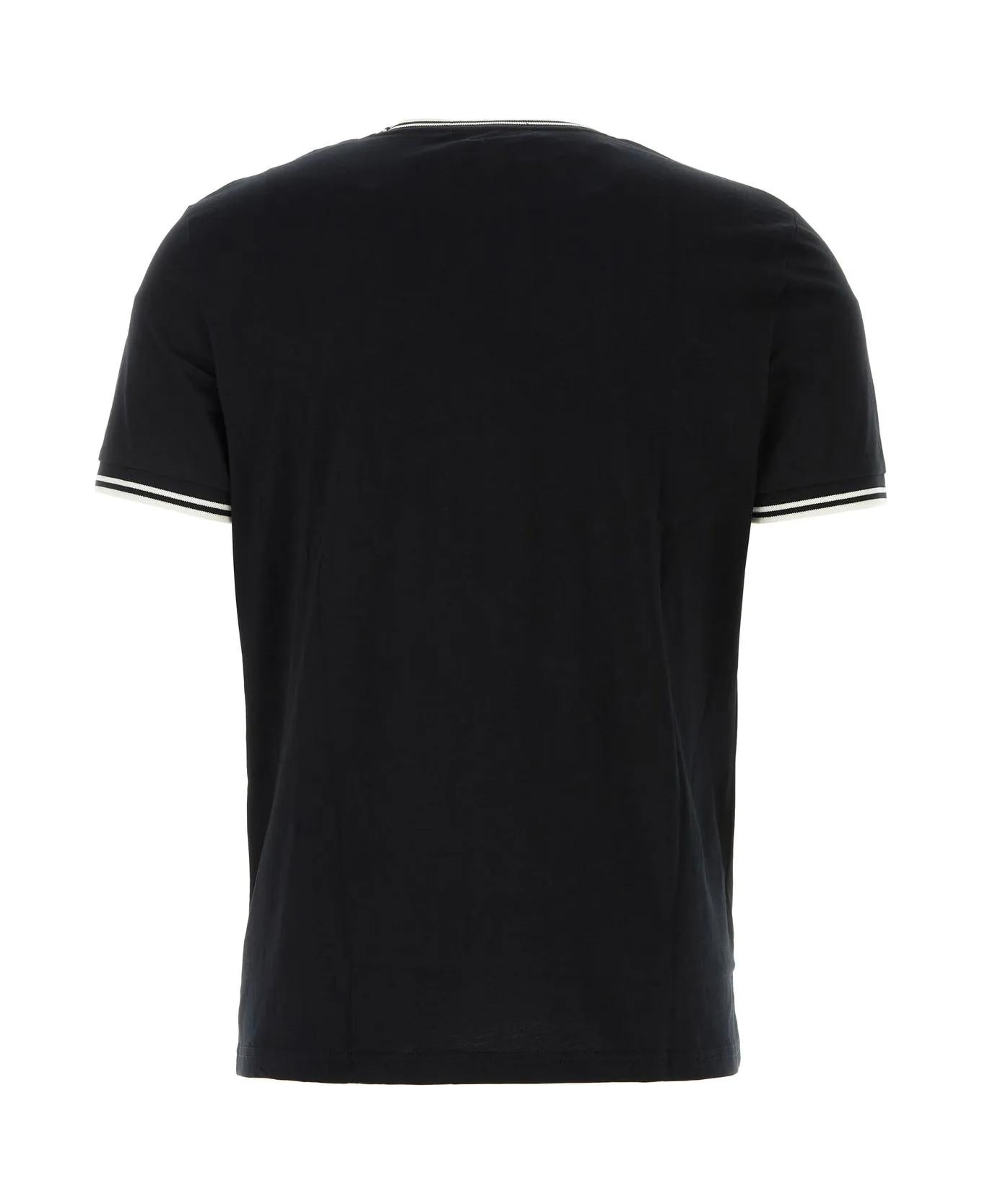 Fred Perry Black Cotton T-shirt - Black