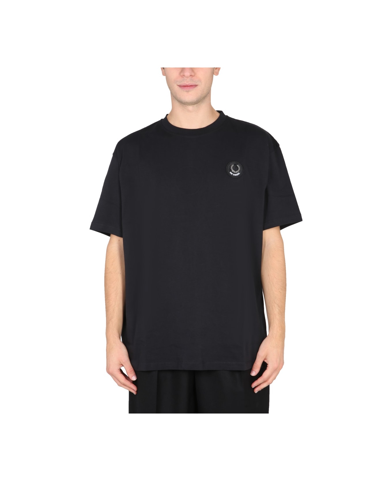Fred Perry by Raf Simons Oversized Logo T-shirt - BLACK シャツ
