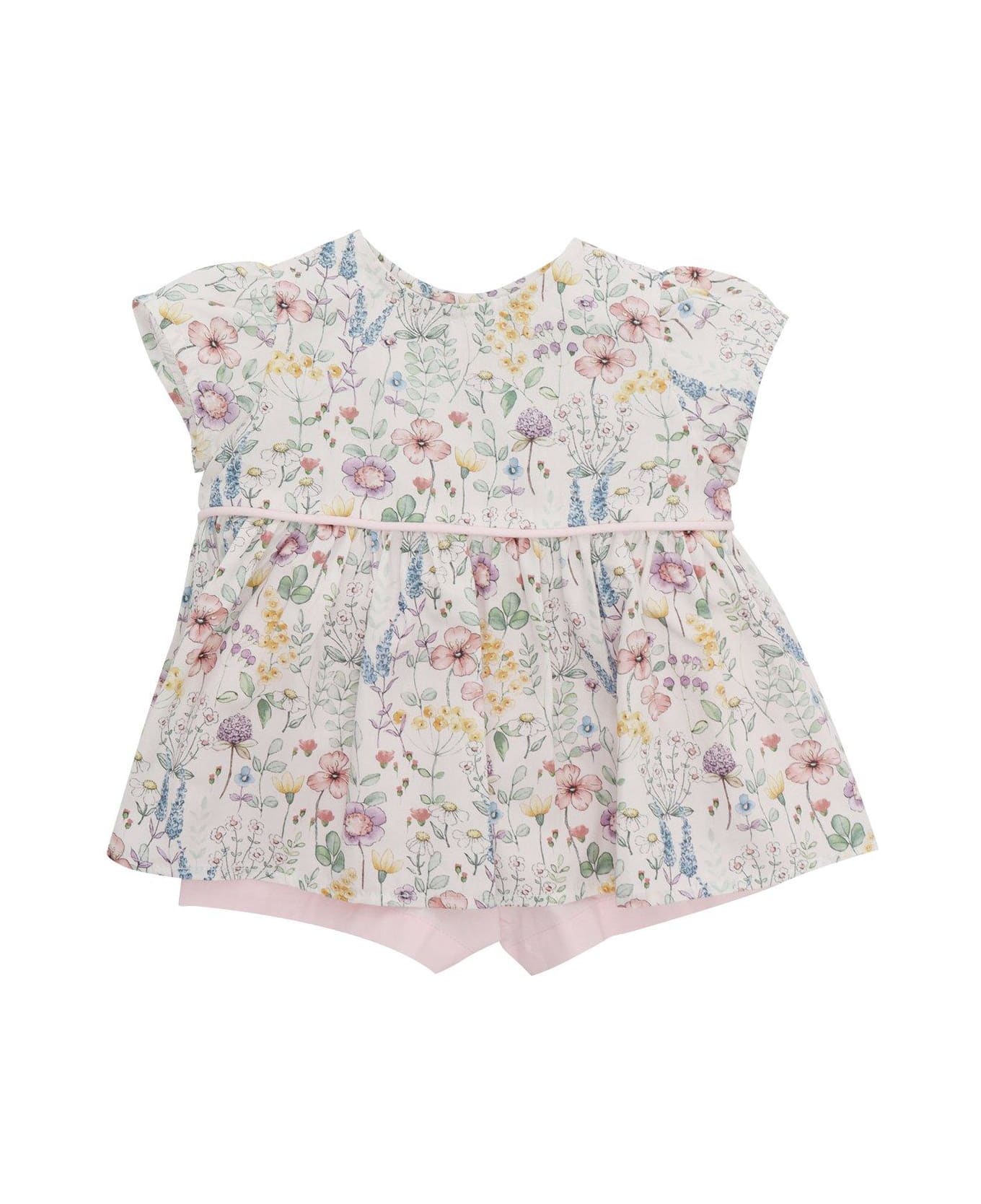 Il Gufo Floral Printed Two Piece Short Set - Rosa 