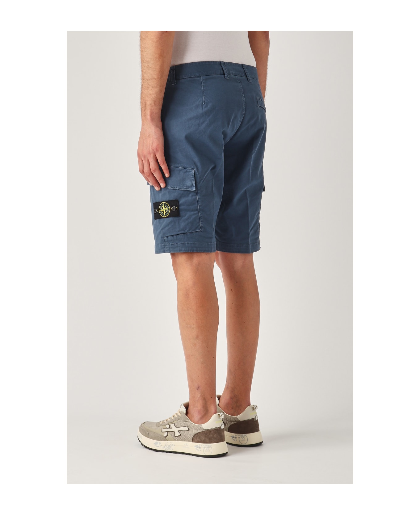 Stone Island Bermuda Slim Shorts - INDACO