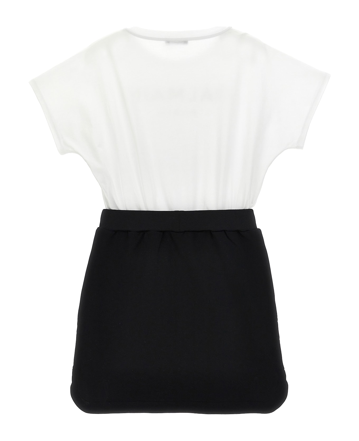 Balmain Logo Dress - White/Black