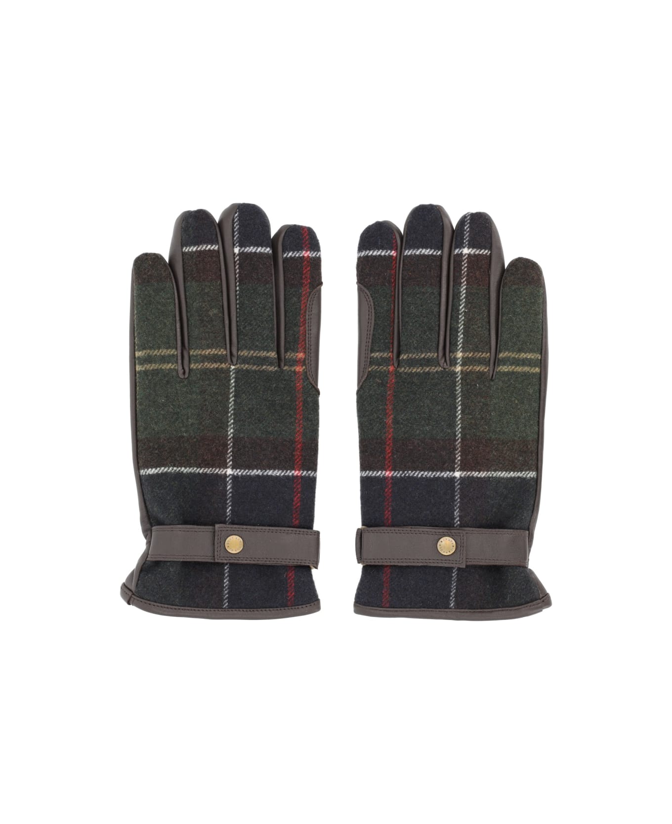 Barbour Gloves With Tartan Pattern - GREEN