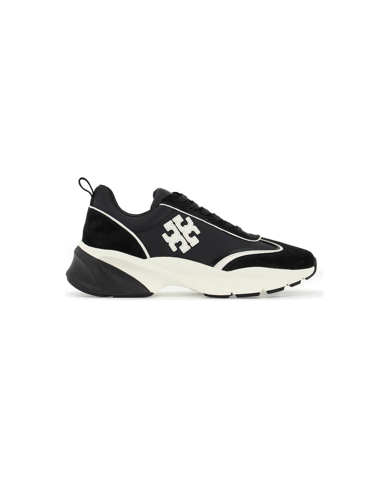 Tory Burch Good Luck Trainer Sneakers - PERFECT BLACK / NEW IVORY (Black)