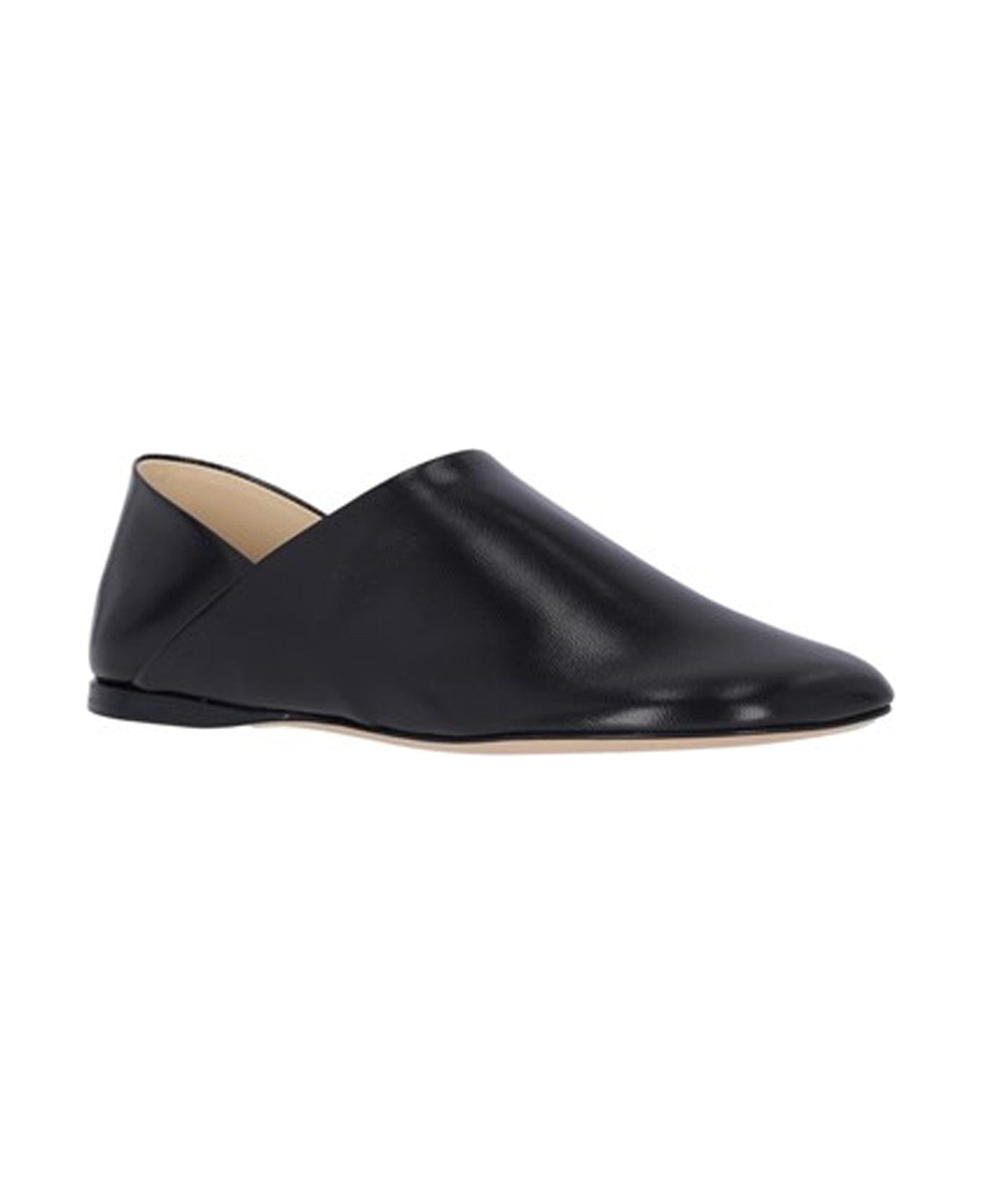 Loewe 'slipper Toy' Leather Loafers - Black