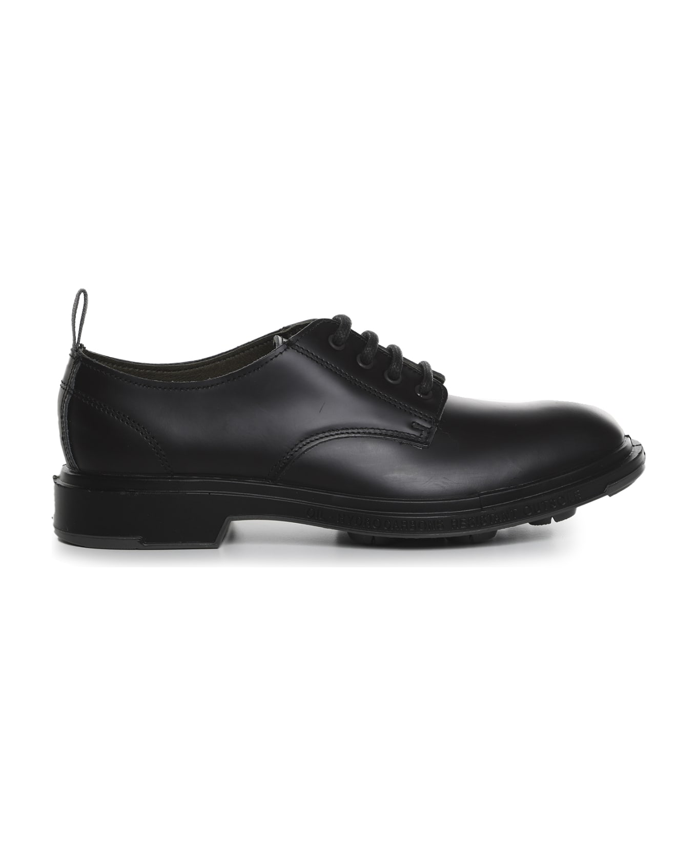Pezzol 1951 Derby Lace-ups In Brushed Leather - Black
