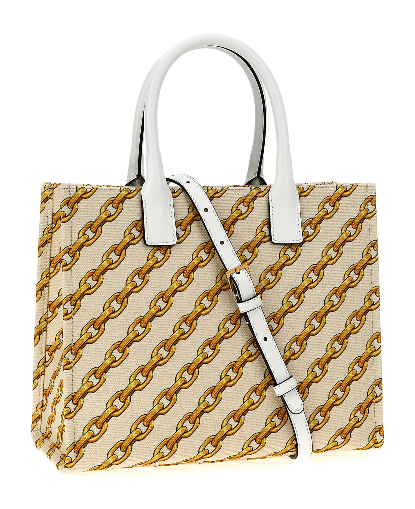 Versace Small 'chain Stripes La Medusa' Shopping Bag - Multicolor