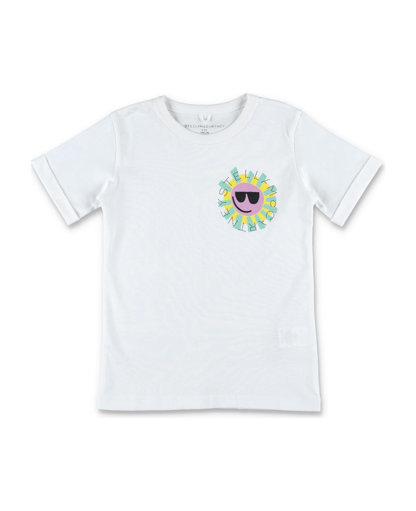 Stella McCartney Kids Sunshine Badge T-shirt - WHITE