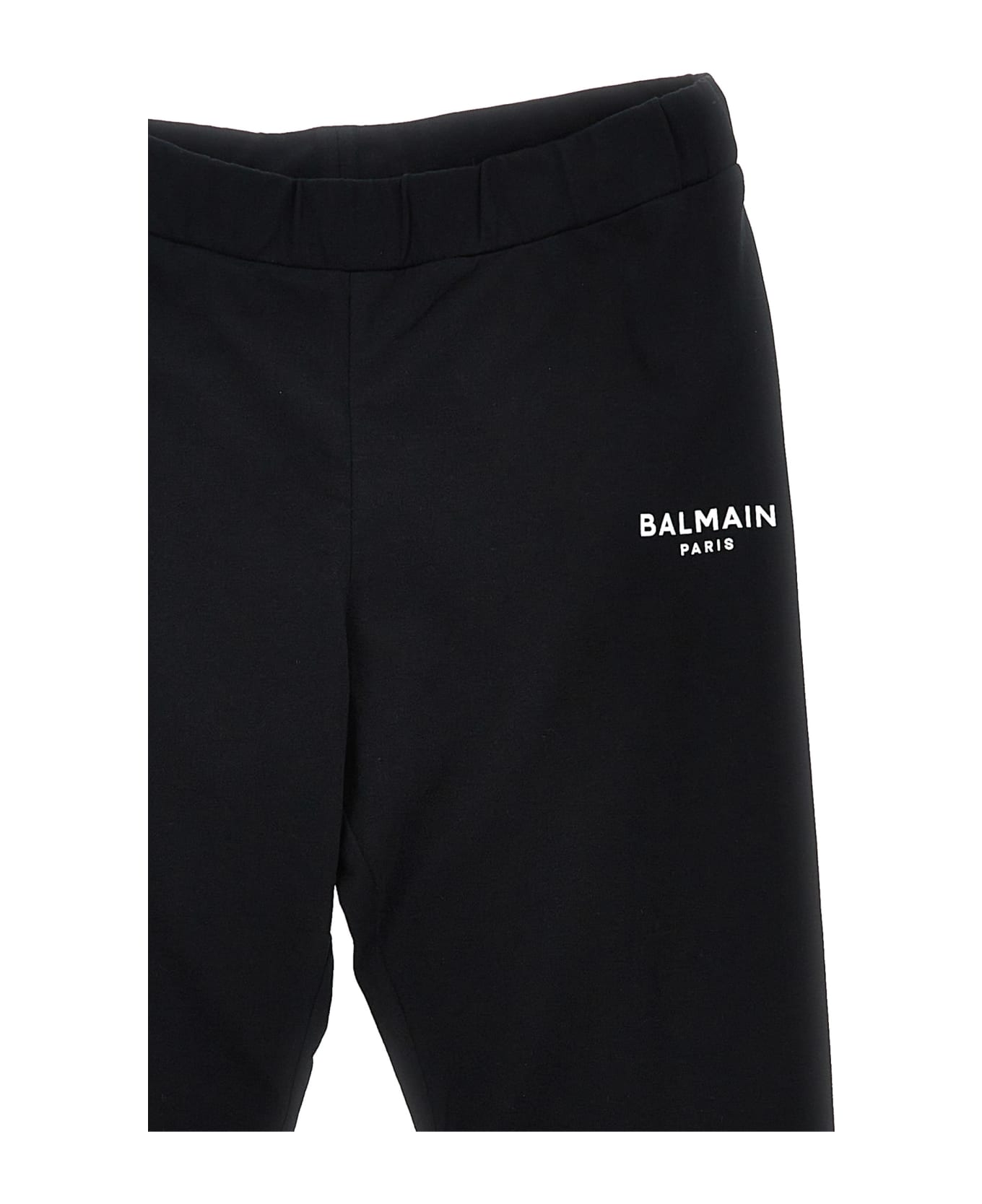 Balmain Logo Print Leggings - BLACK